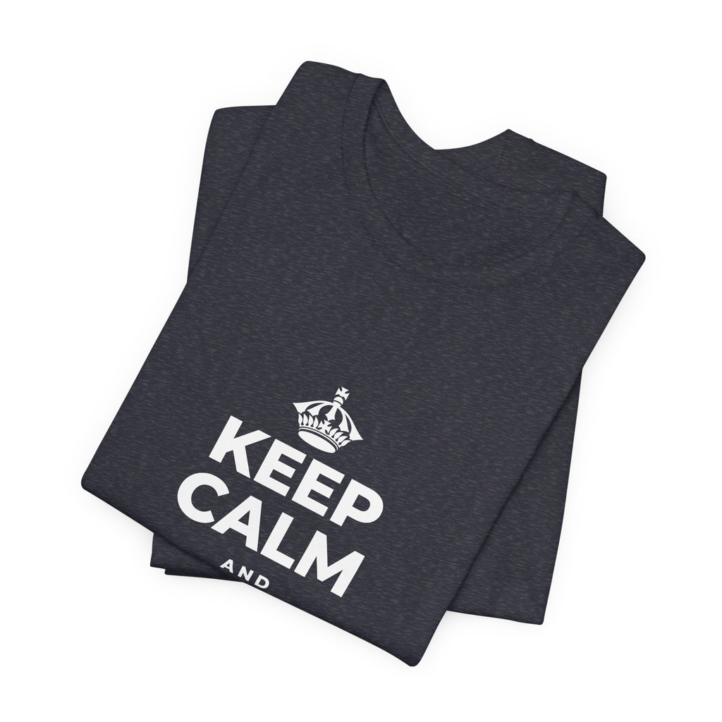 KEEP CALM AND KEEP DREAMING T-Shirt (White–Asphalt)