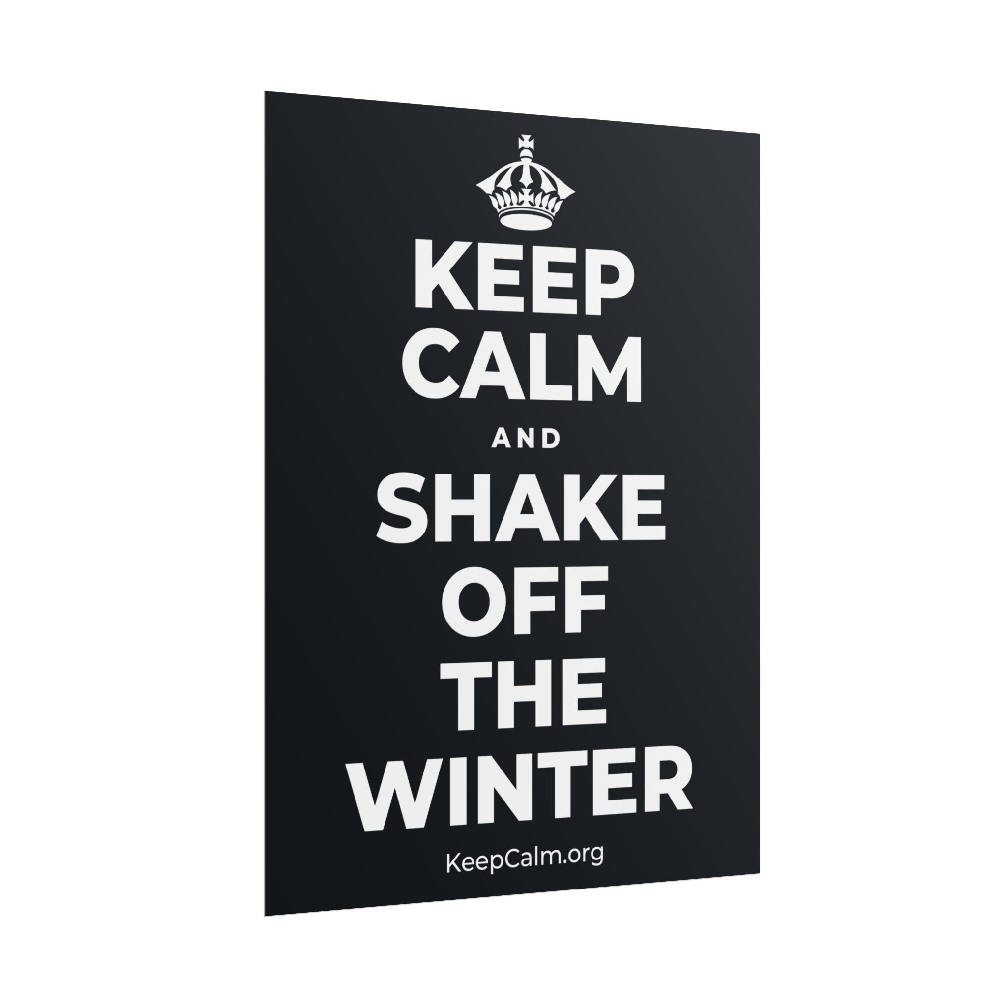 KEEP CALM AND SHAKE OFF THE WINTER Poster (Dark)