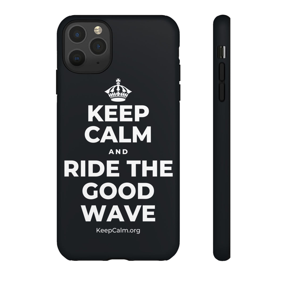KEEP CALM AND RIDE THE GOOD WAVE Phone Case (Dark)