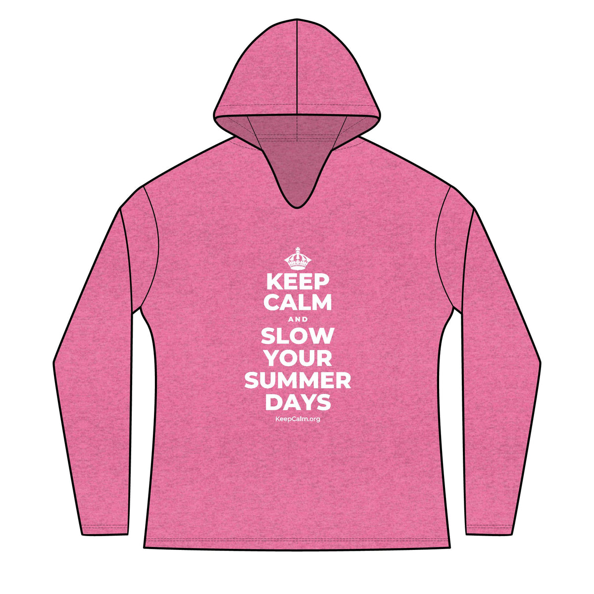 KEEP CALM AND SLOW YOUR SUMMER DAYS Women's Long Sleeve Hoodie