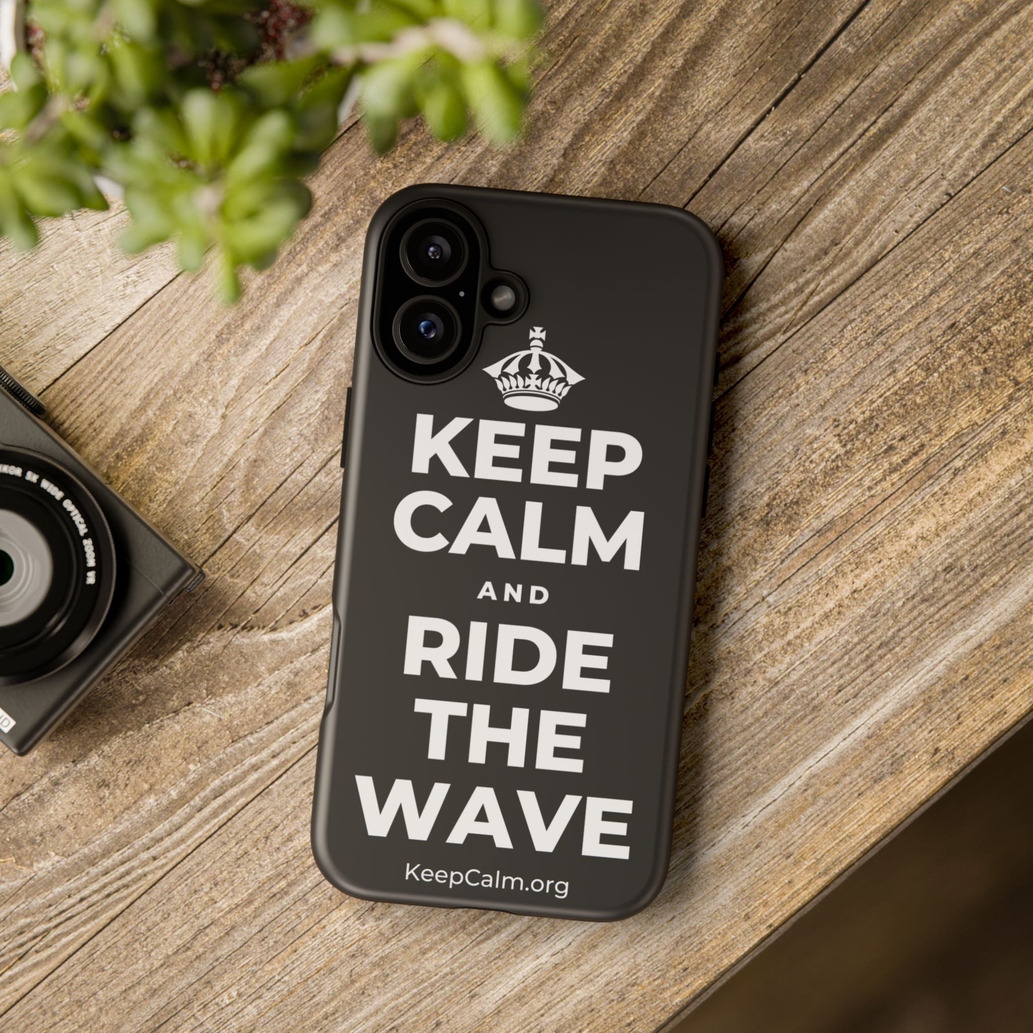 KEEP CALM AND RIDE THE WAVE Phone Case