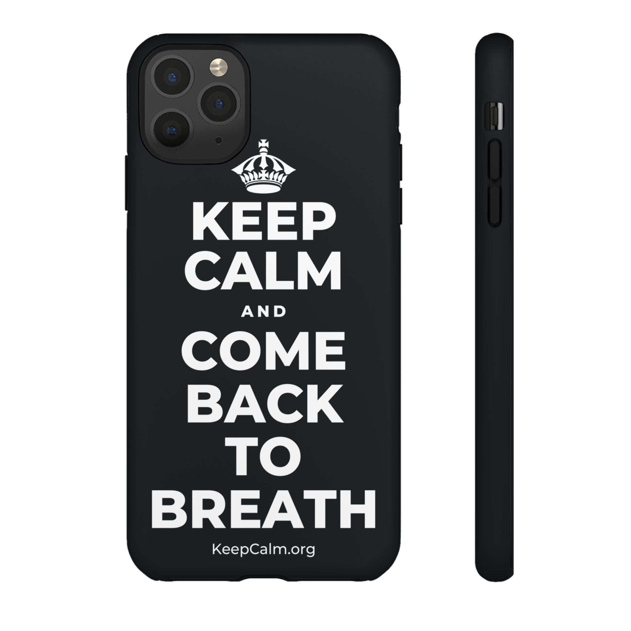 KEEP CALM AND COME BACK TO BREATH Phone Case (Dark)