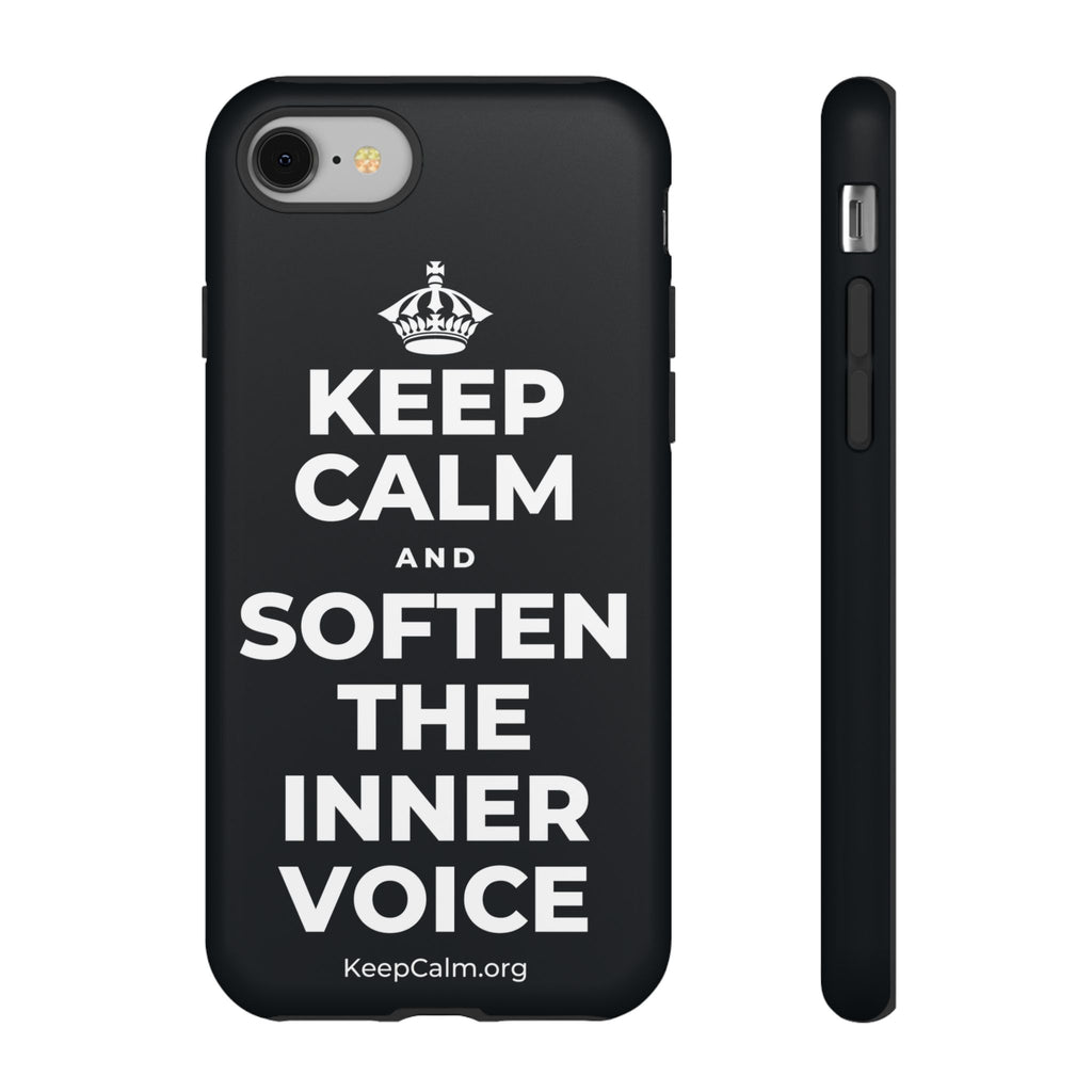 KEEP CALM AND SOFTEN THE INNER VOICE Phone Case (Dark)