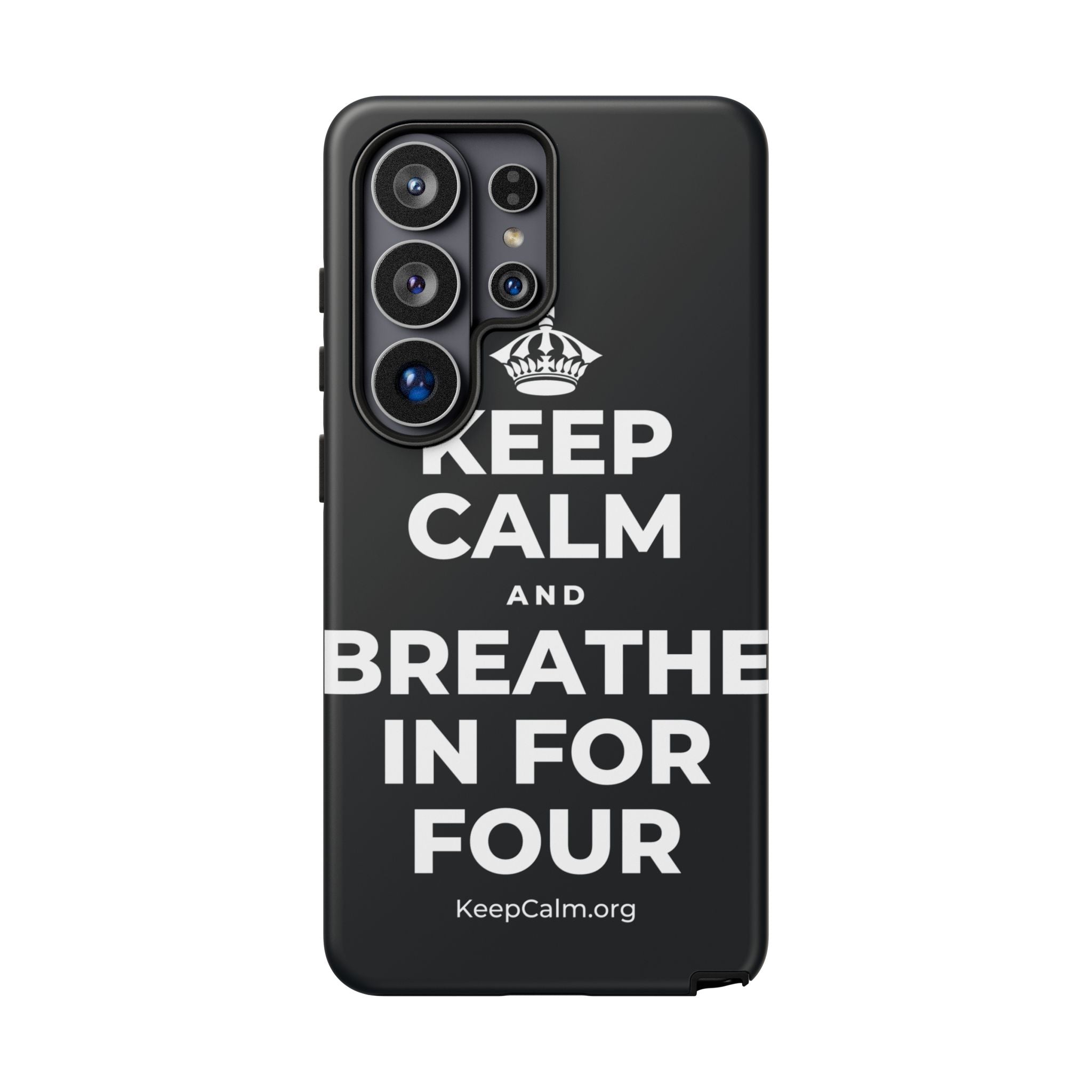 KEEP CALM AND BREATHE IN FOR FOUR Phone Case (Dark)