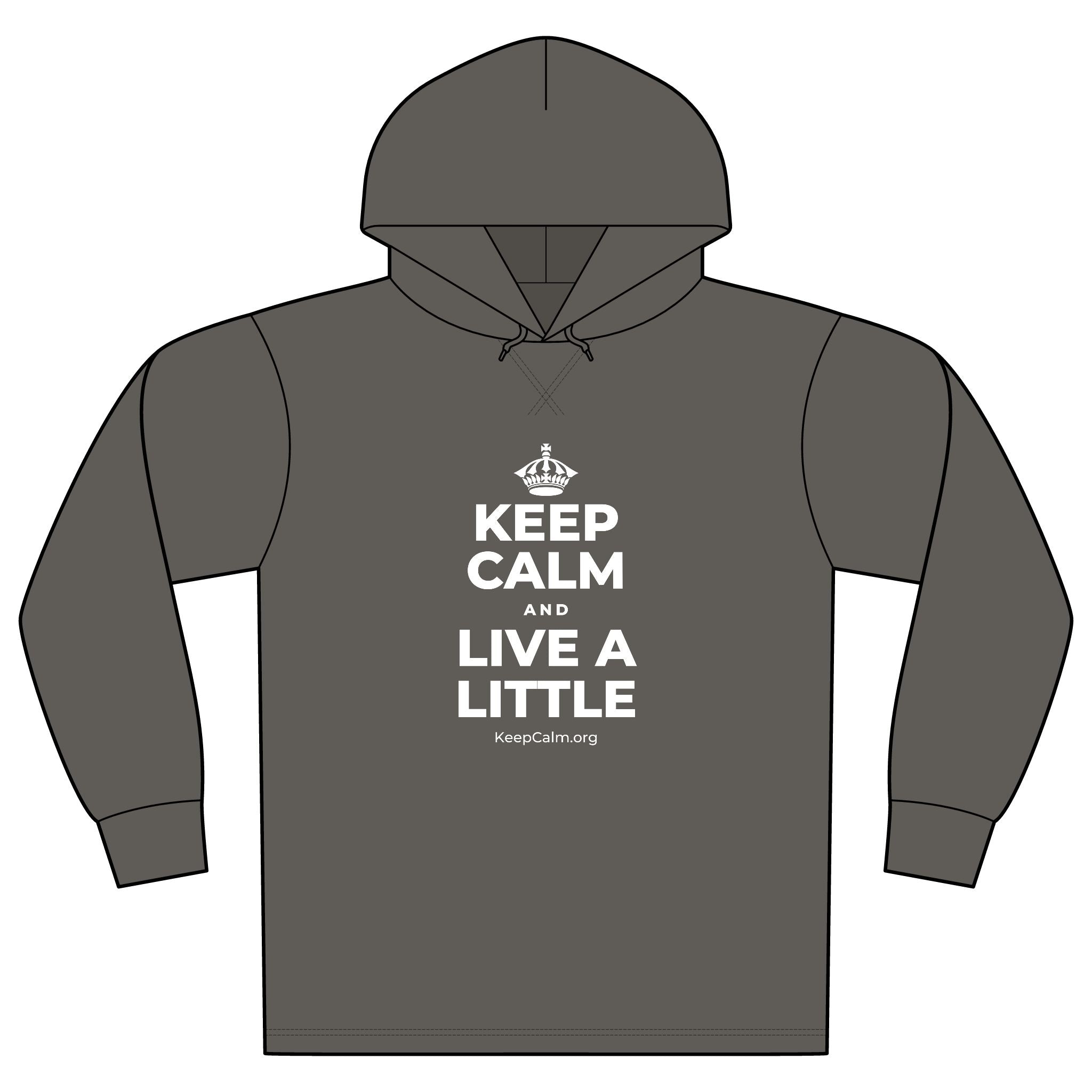 KEEP CALM AND LIVE A LITTLE Organic Hoodie Tee