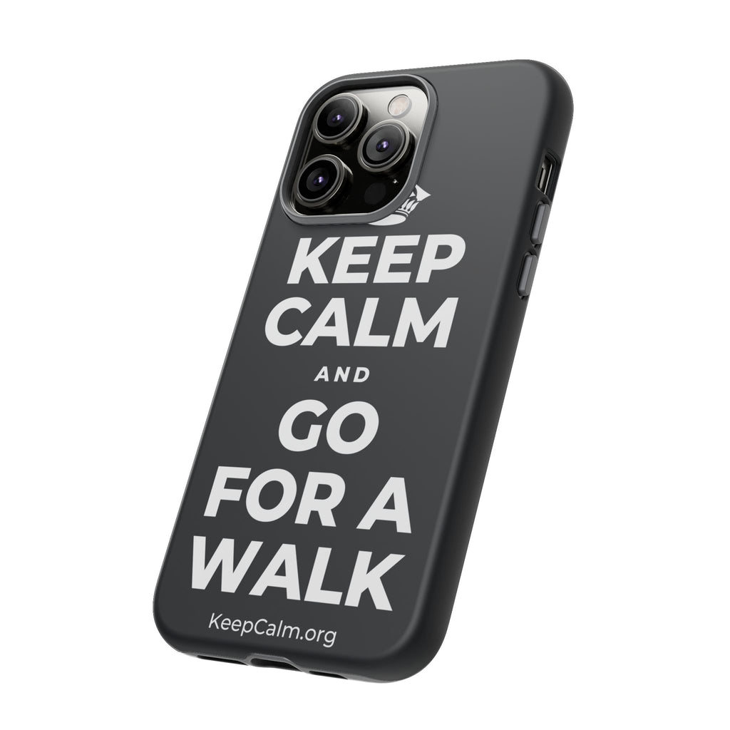 KEEP CALM AND GO FOR A WALK Phone Case (Dark)