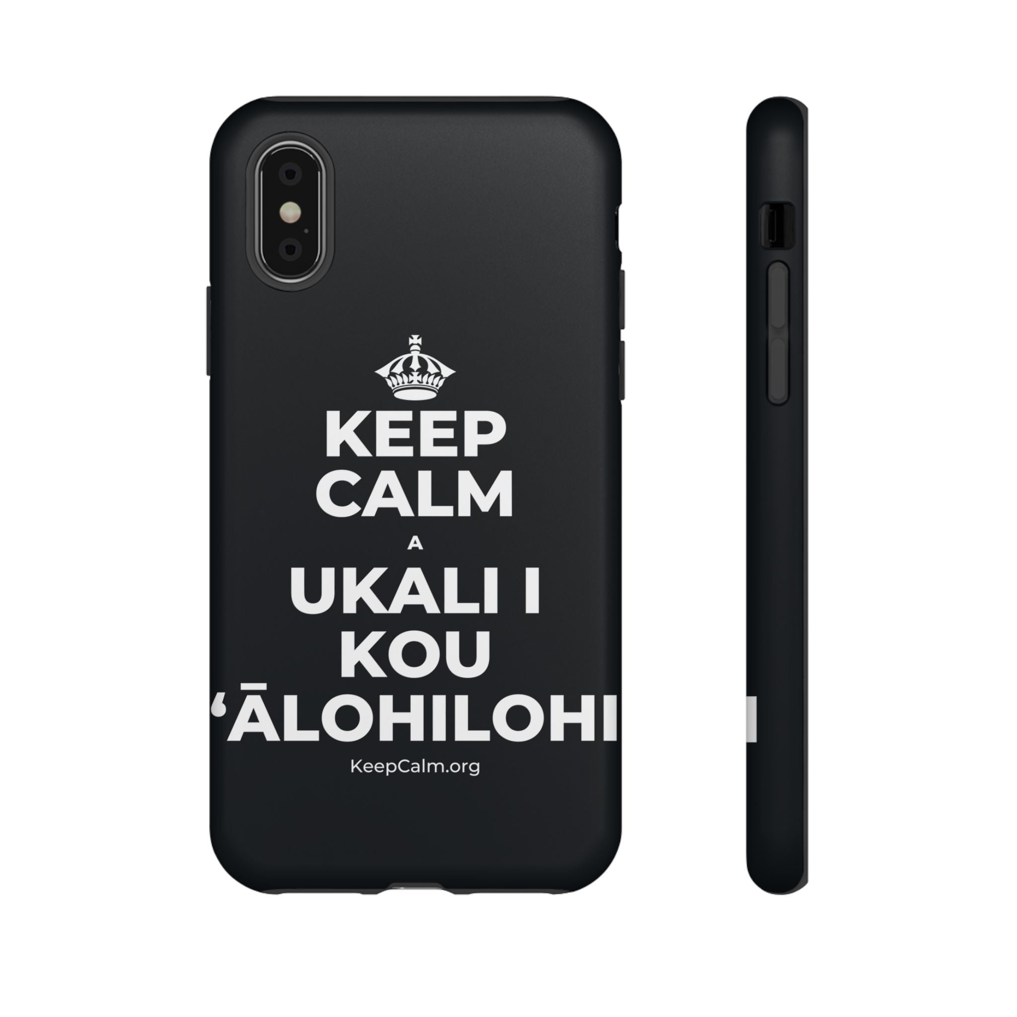 KEEP CALM A UKALI I KOU ʻĀLOHILOHI Phone Case (Dark)