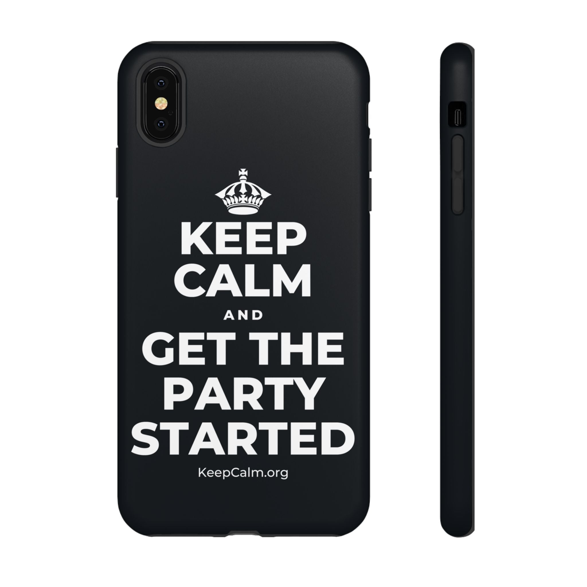 KEEP CALM AND GET THE PARTY STARTED Phone Case (Dark)
