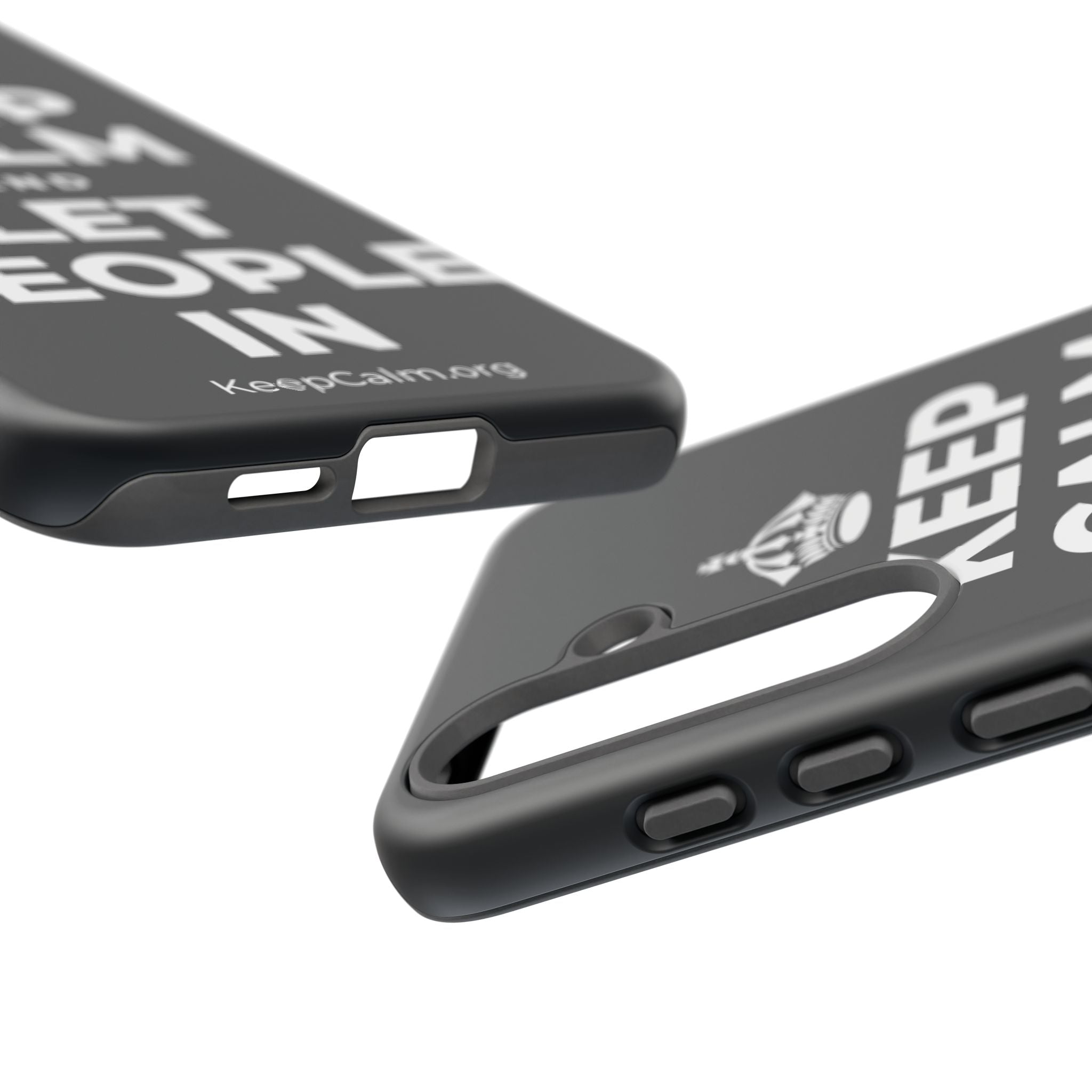 KEEP CALM AND LET PEOPLE IN Phone Case (Dark)
