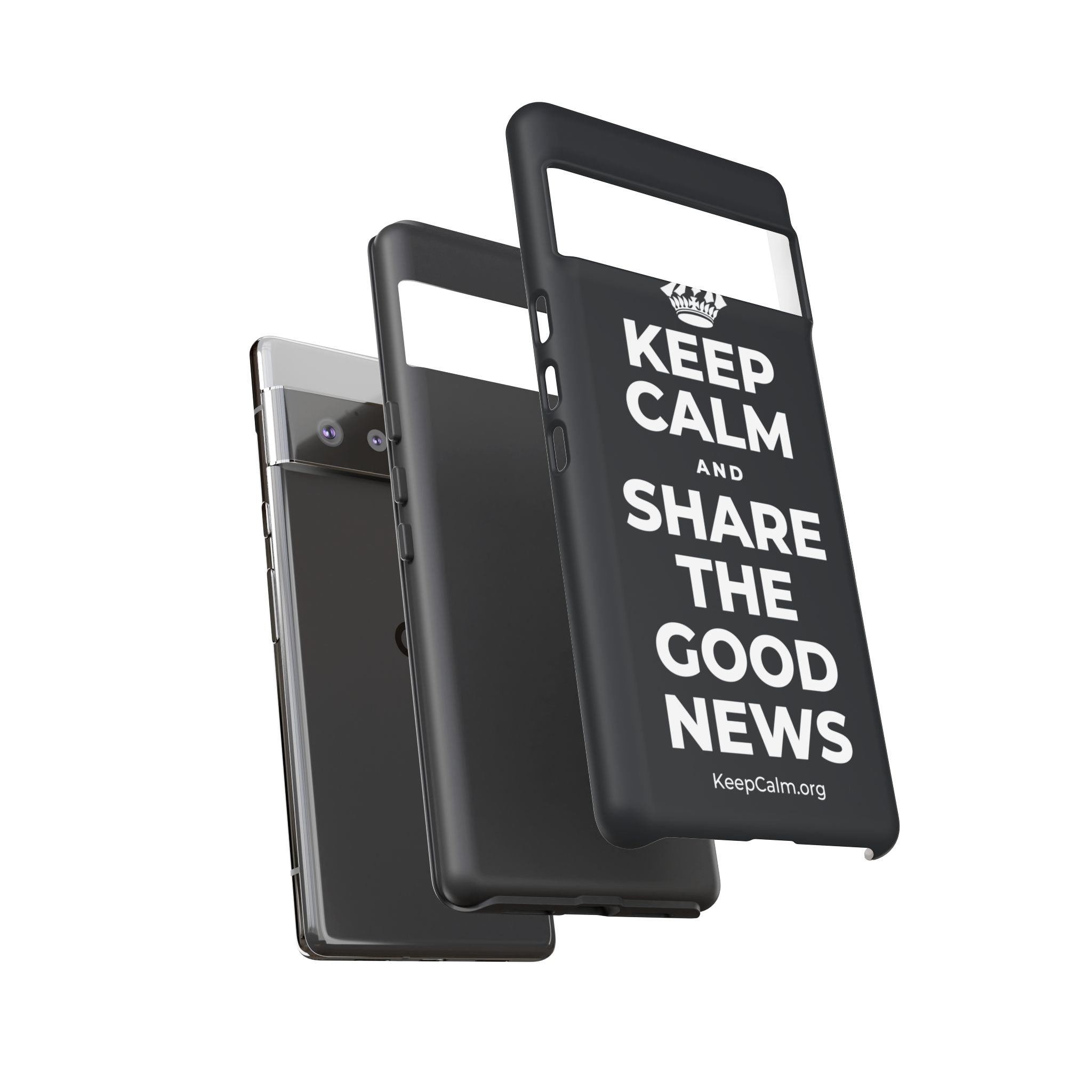 KEEP CALM AND SHARE THE GOOD NEWS Phone Case (Dark)