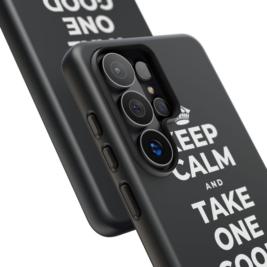 KEEP CALM AND TAKE ONE GOOD DAY AT A TIME Phone Case (Dark)