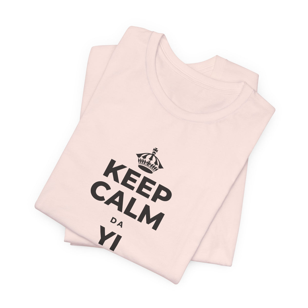 KEEP CALM DA YI ƘARAMIN JERIN ABUBUWA T-Shirt (Soft Cream–Heather Mauve)