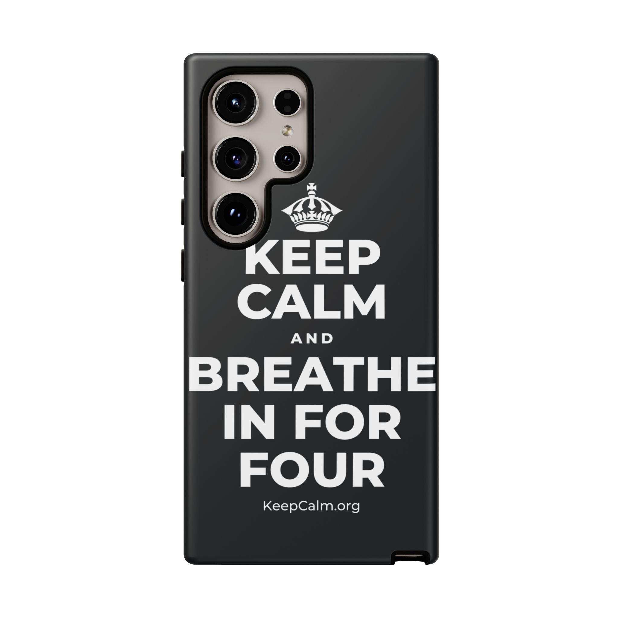 KEEP CALM AND BREATHE IN FOR FOUR Phone Case (Dark)