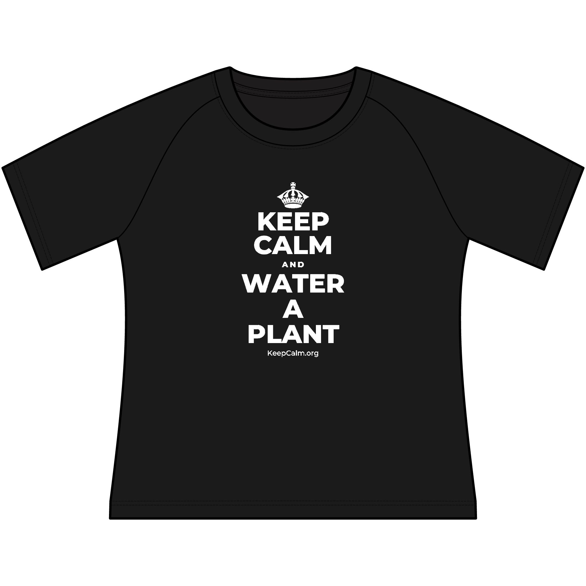 KEEP CALM AND WATER A PLANT Women's Raglan Tee