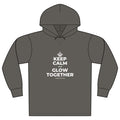 KEEP CALM AND GLOW TOGETHER Organic Hoodie Tee