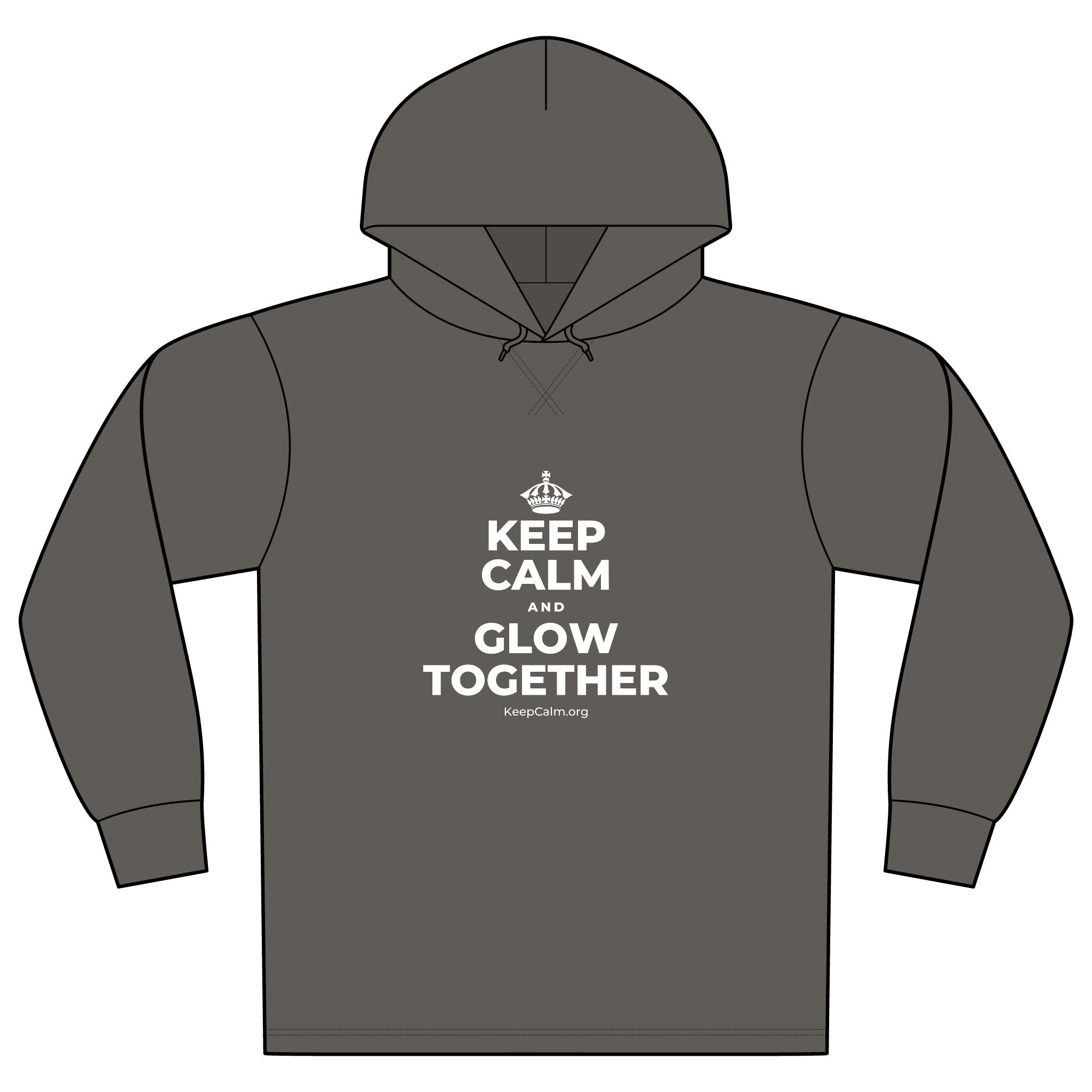 KEEP CALM AND GLOW TOGETHER Organic Hoodie Tee