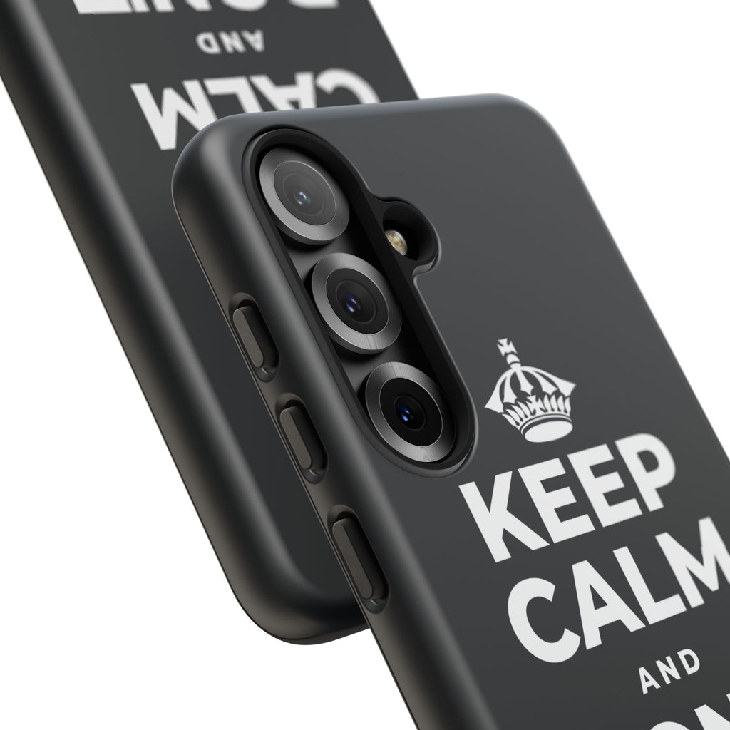 KEEP CALM AND DON'T TRIP OUT Phone Case (Dark)
