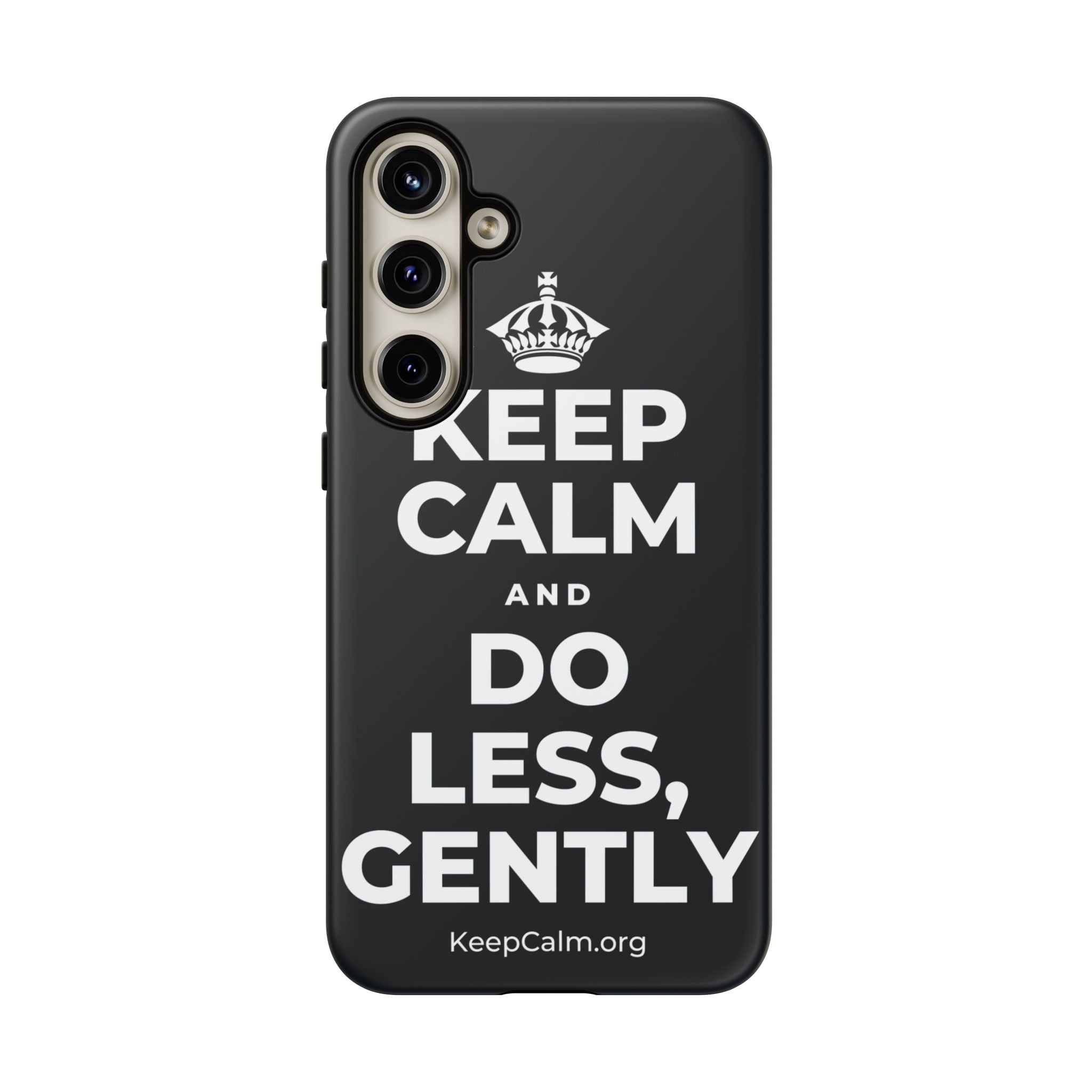 KEEP CALM AND DO LESS, GENTLY Phone Case (Dark)