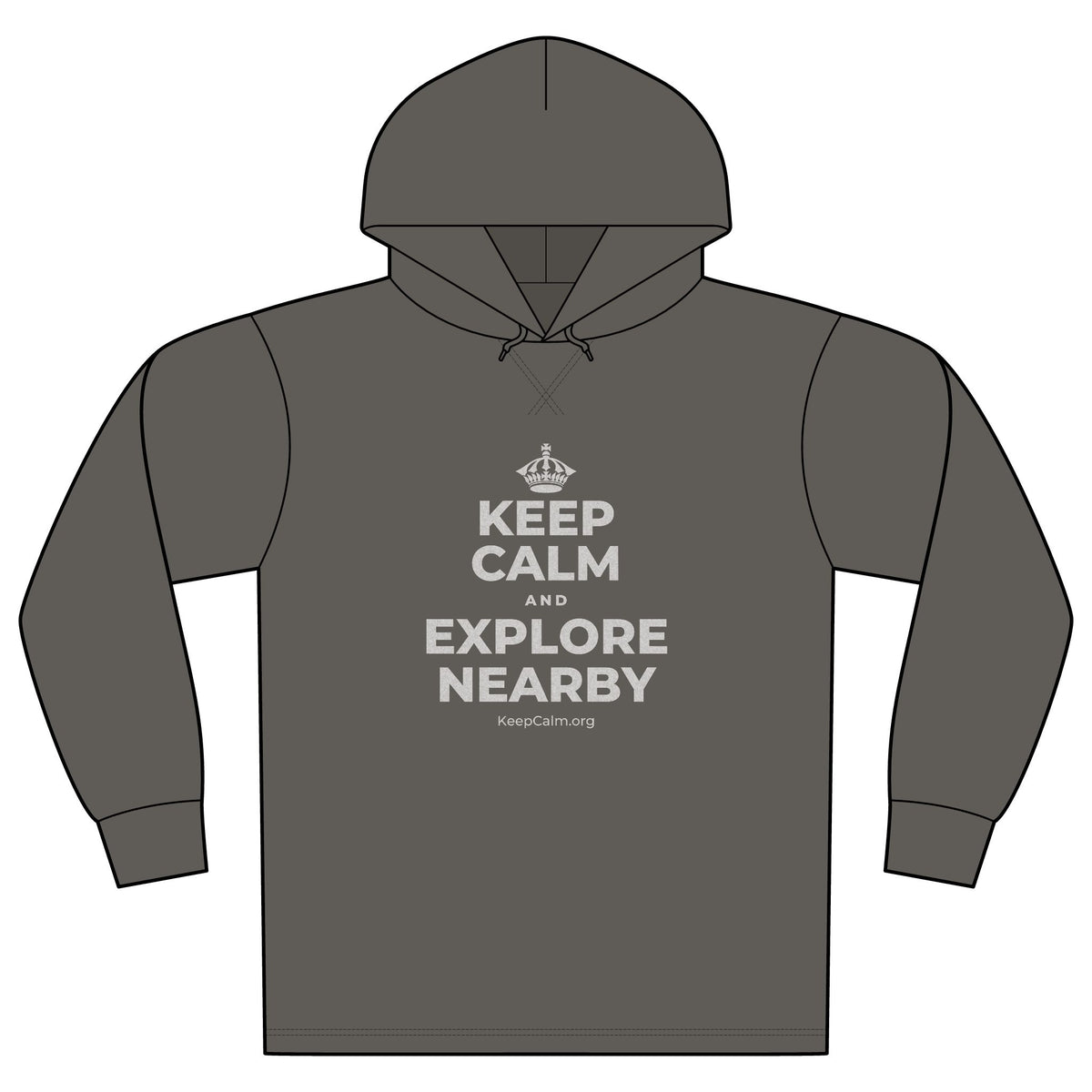 KEEP CALM AND EXPLORE NEARBY Organic Hoodie Tee
