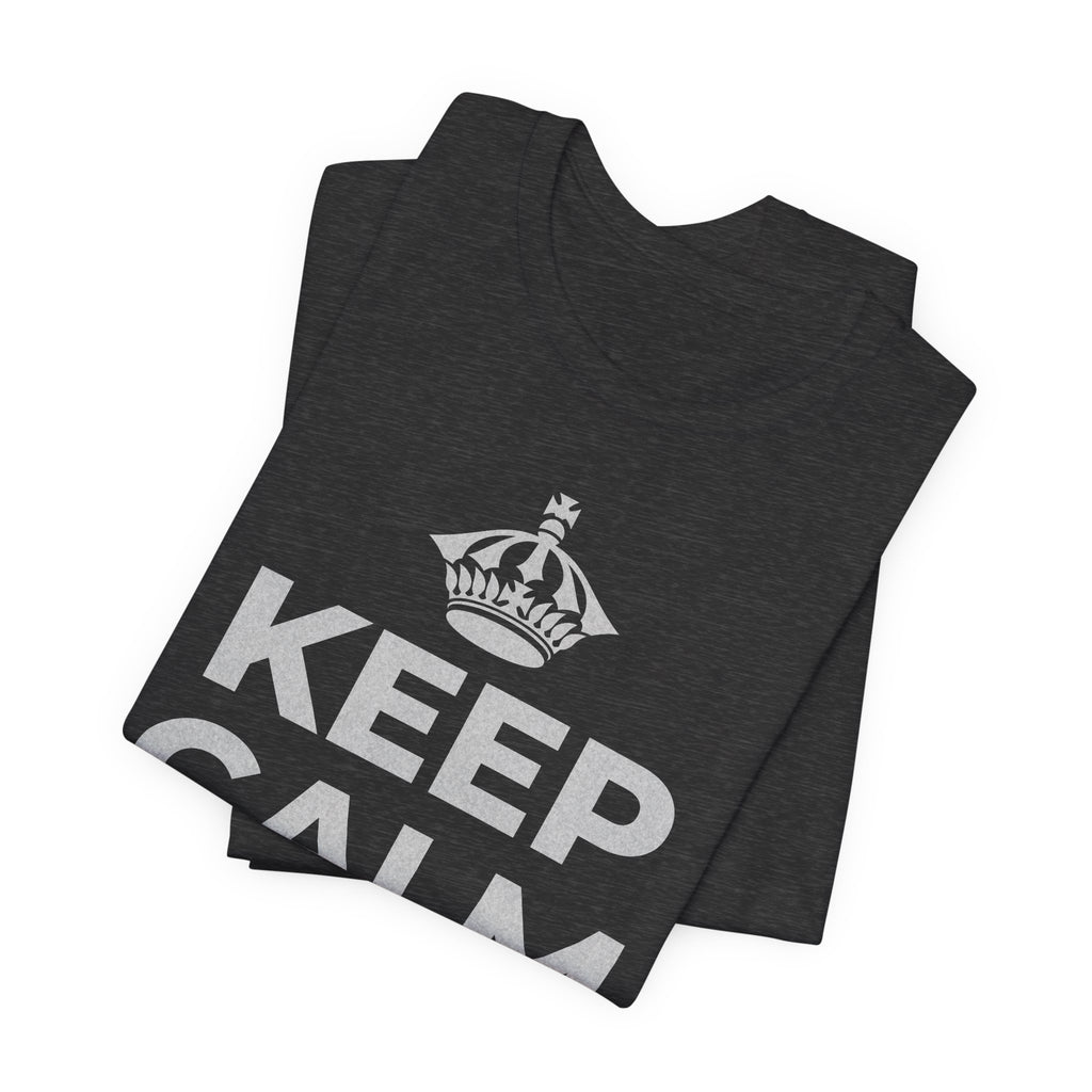 KEEP CALM AND 相信好事正在路上 T-Shirt (White–Asphalt)