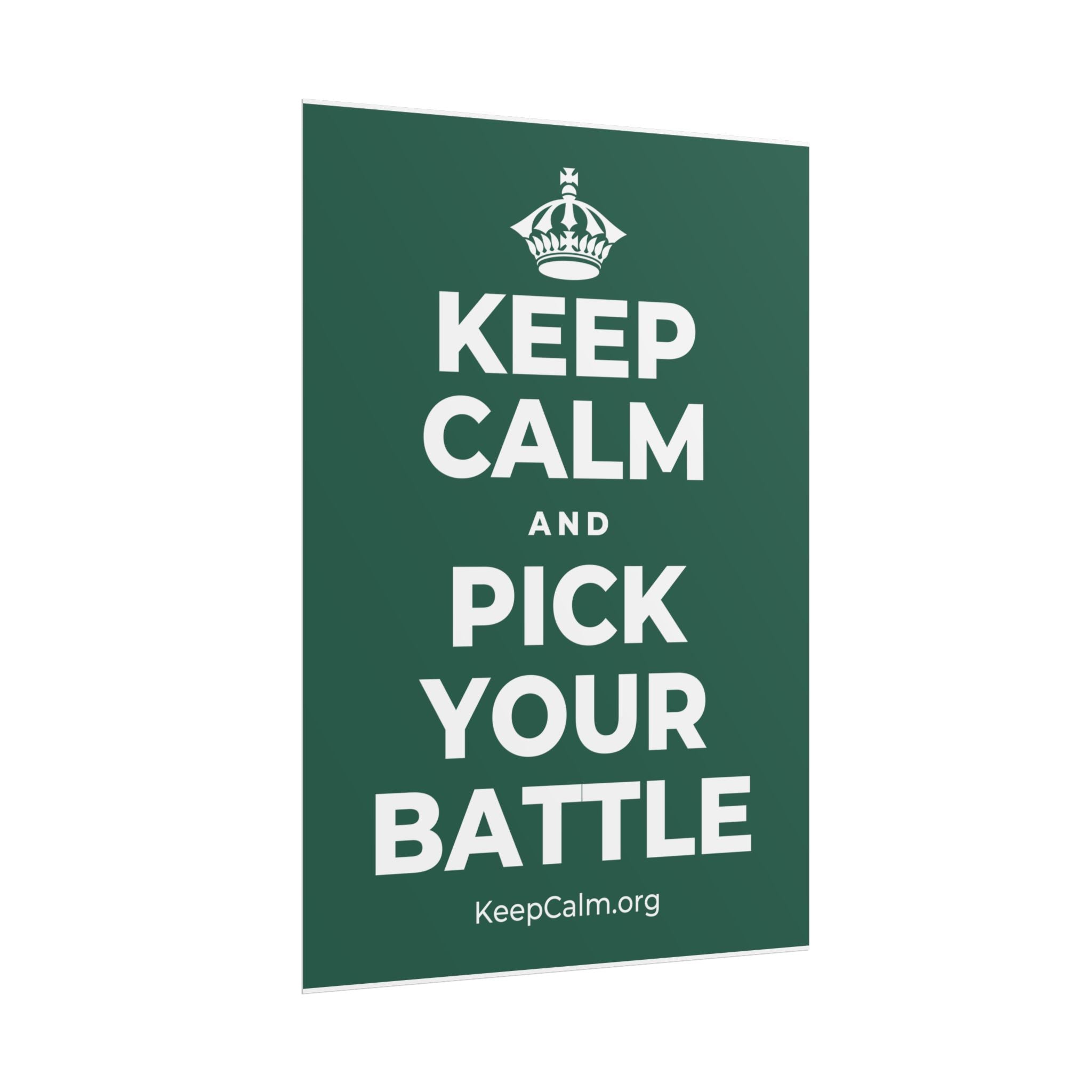 KEEP CALM AND PICK YOUR BATTLE Poster