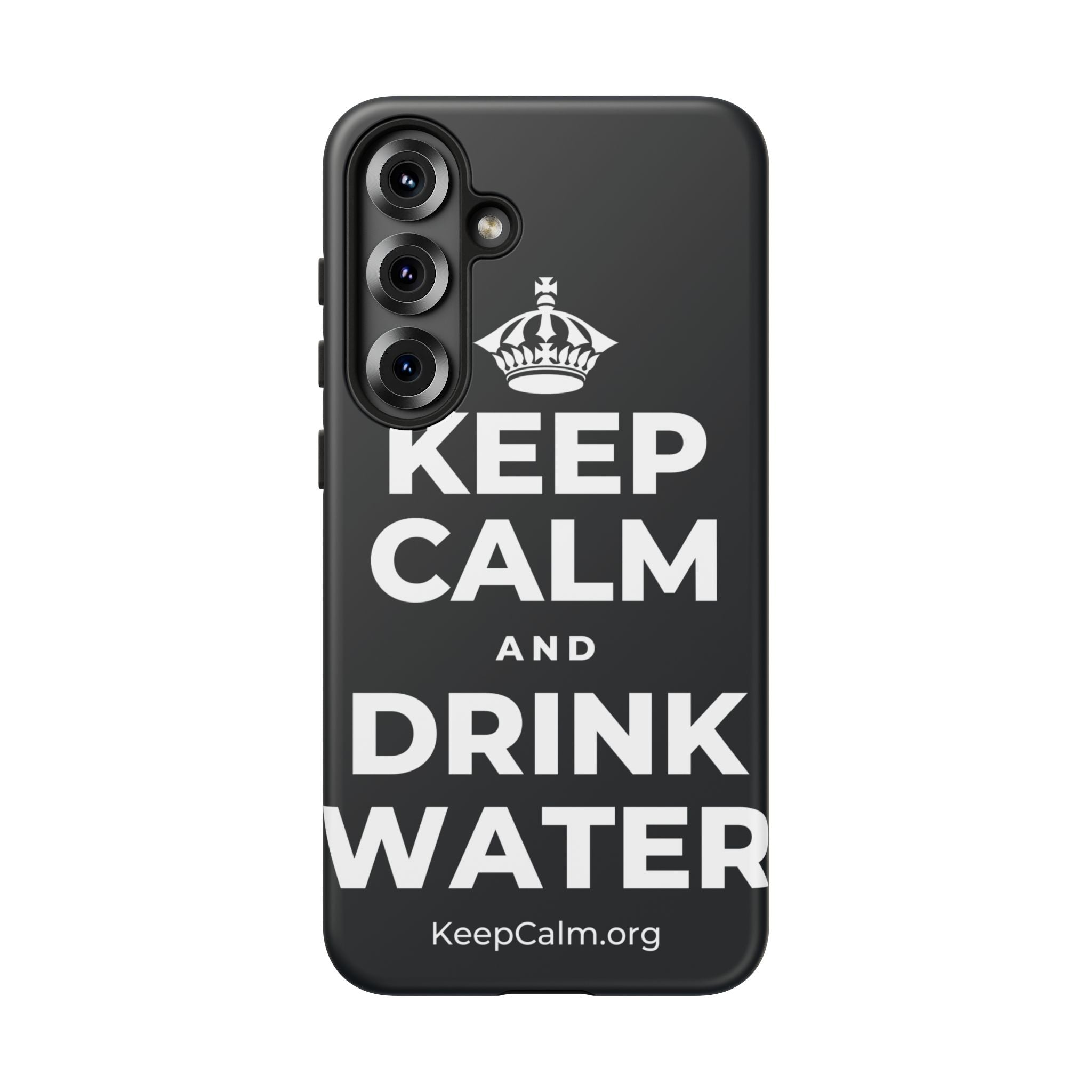 KEEP CALM AND DRINK WATER Phone Case (Dark)