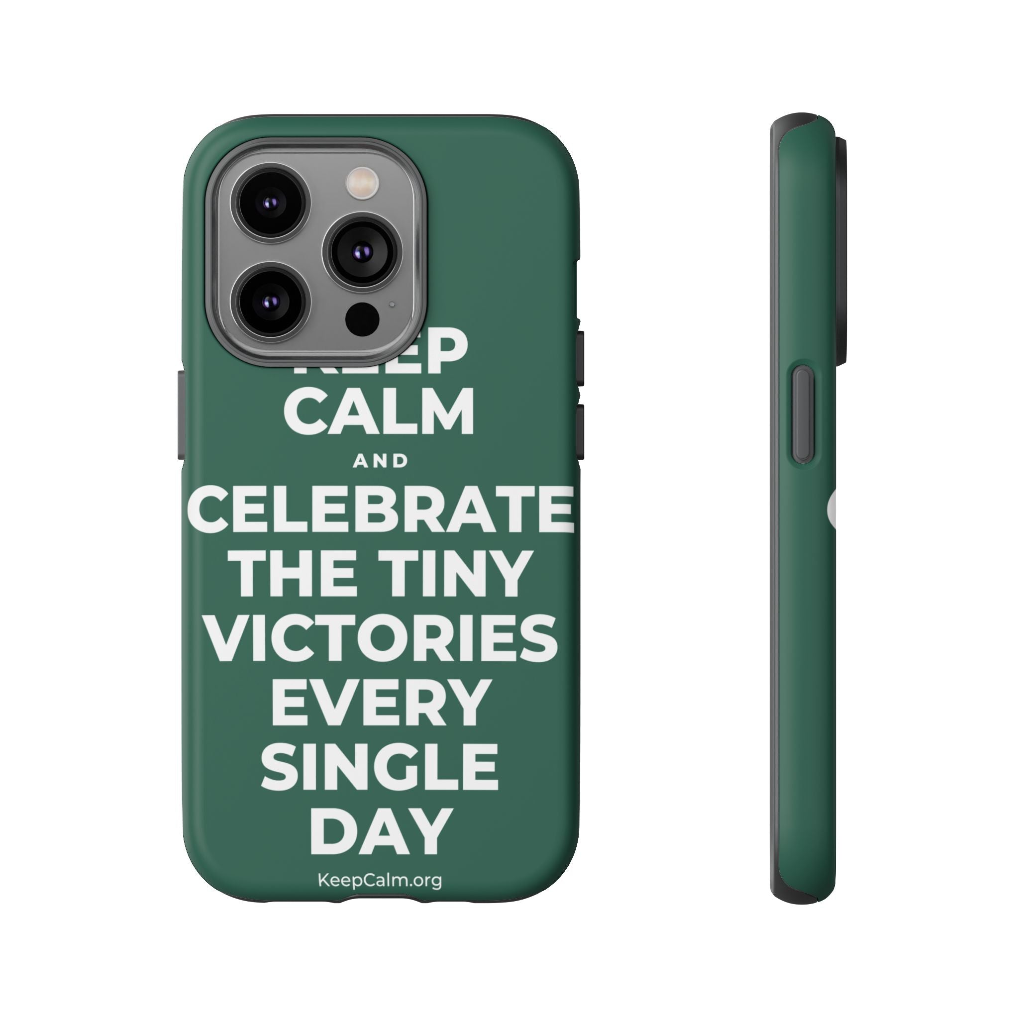KEEP CALM AND CELEBRATE THE TINY VICTORIES EVERY SINGLE DAY Phone Case