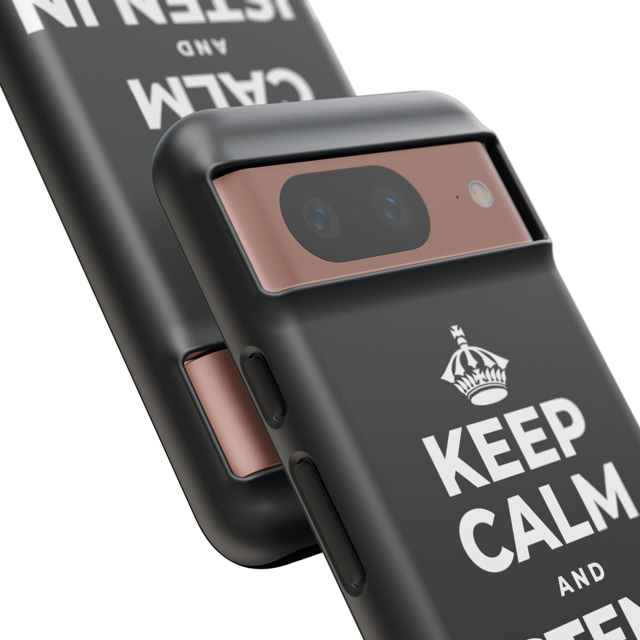 KEEP CALM AND LISTEN IN THE DARK Phone Case (Dark)