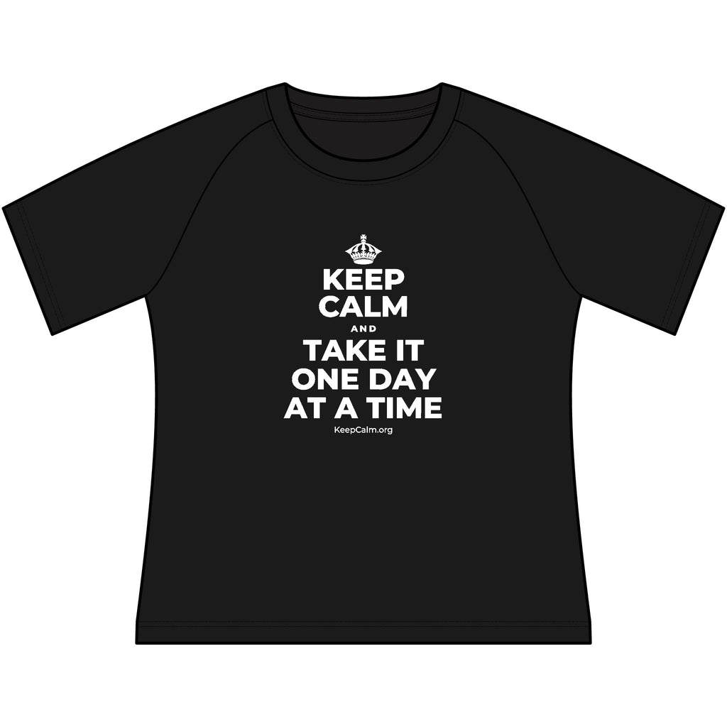 KEEP CALM AND TAKE IT ONE DAY AT A TIME Women's Raglan Tee