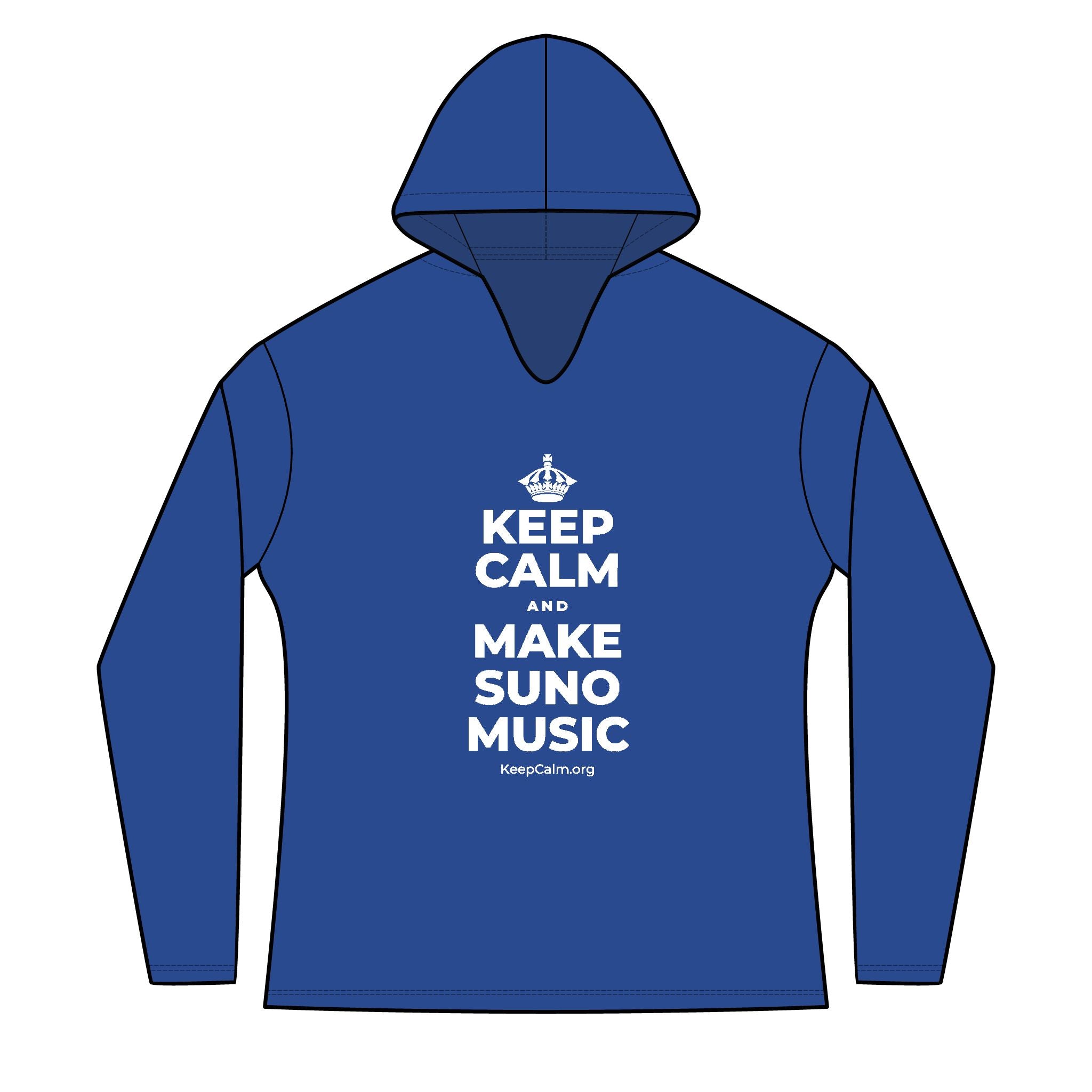 KEEP CALM AND MAKE SUNO MUSIC Women's Long Sleeve Hoodie