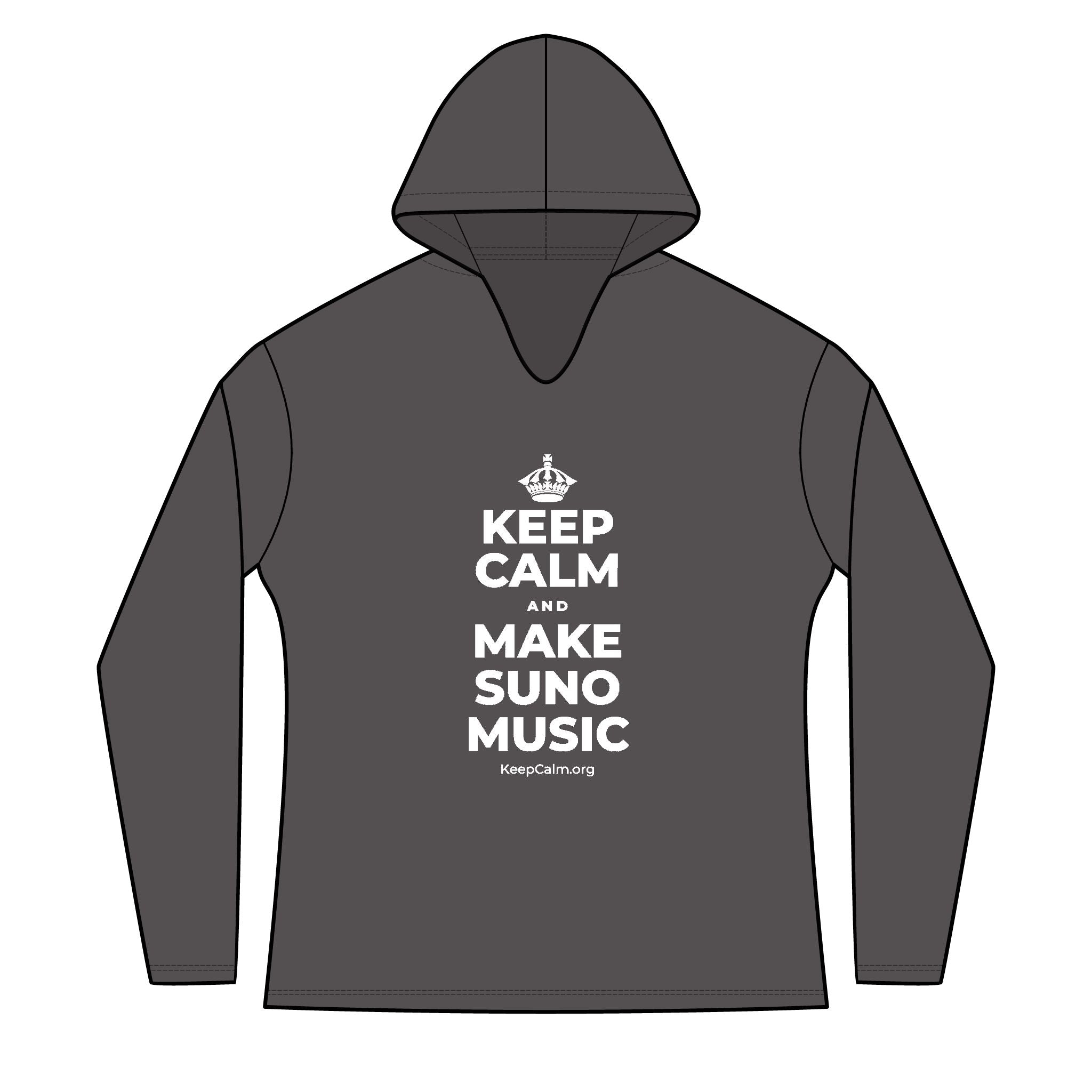 KEEP CALM AND MAKE SUNO MUSIC Women's Long Sleeve Hoodie
