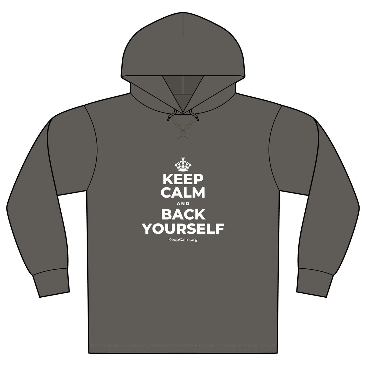 KEEP CALM AND BACK YOURSELF Organic Hoodie Tee