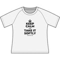 KEEP CALM AND TAKE IT SOFTLY Women's Raglan Tee