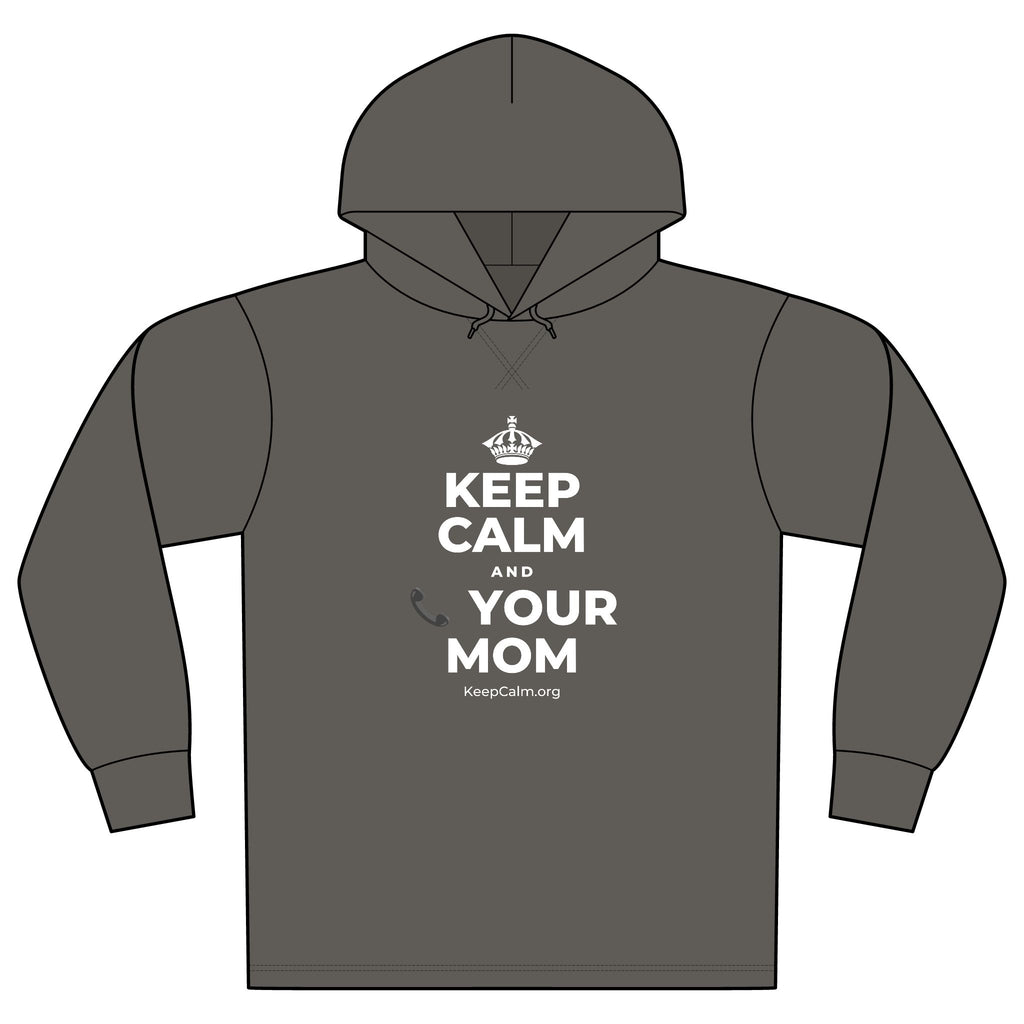KEEP CALM AND 📞 YOUR MOM Organic Hoodie Tee