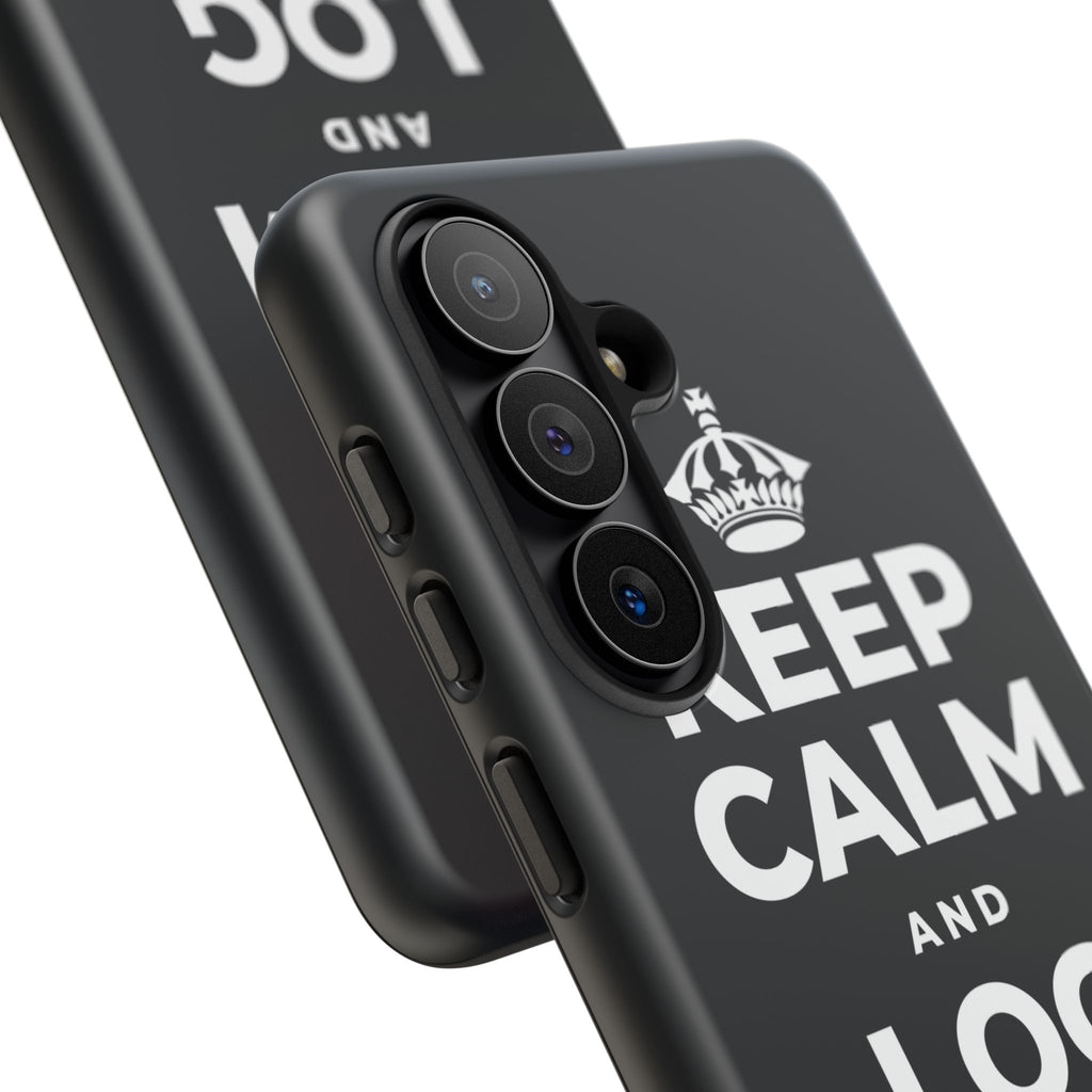 KEEP CALM AND LOG OFF EARLY Phone Case (Dark)