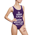 KEEP CALM A MOE WĀWAE I KA PŌ One-Piece Swimsuit