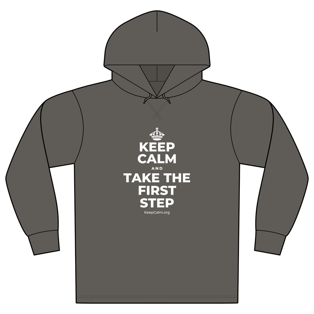 KEEP CALM AND TAKE THE FIRST STEP Organic Hoodie Tee
