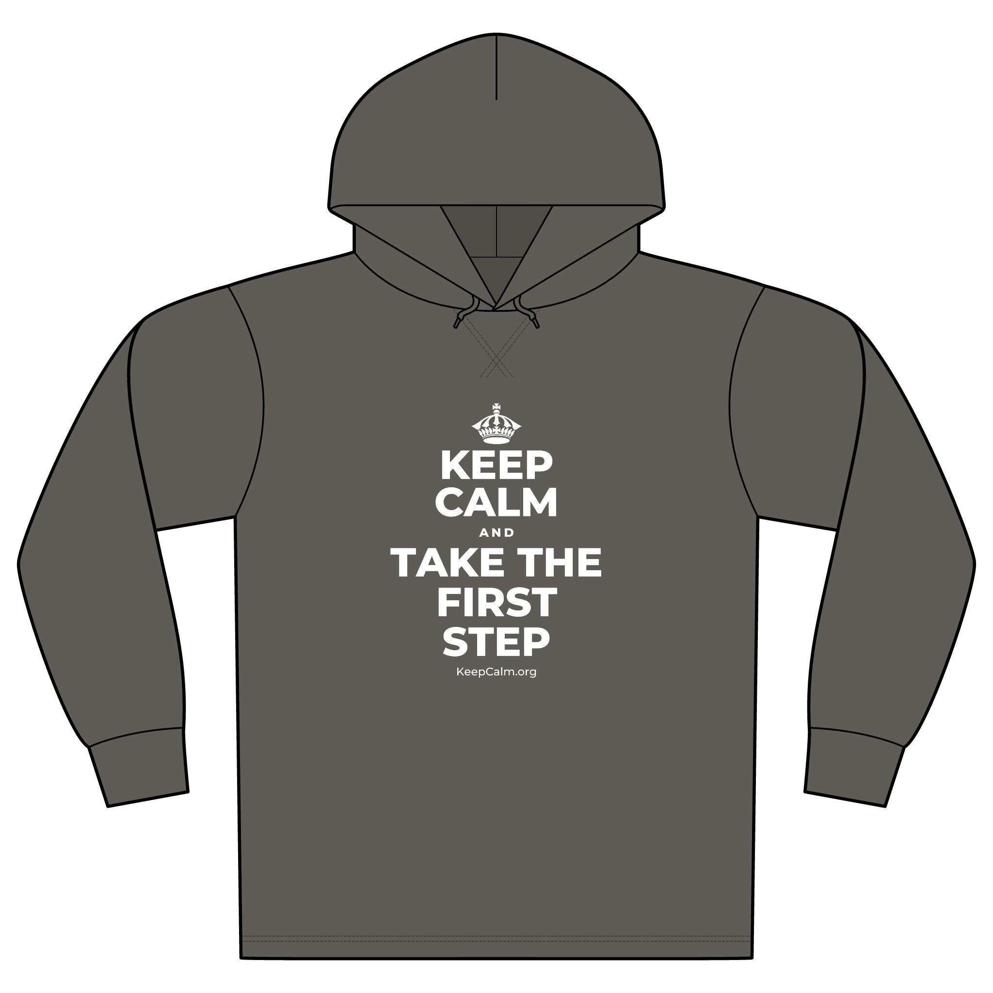 KEEP CALM AND TAKE THE FIRST STEP Organic Hoodie Tee