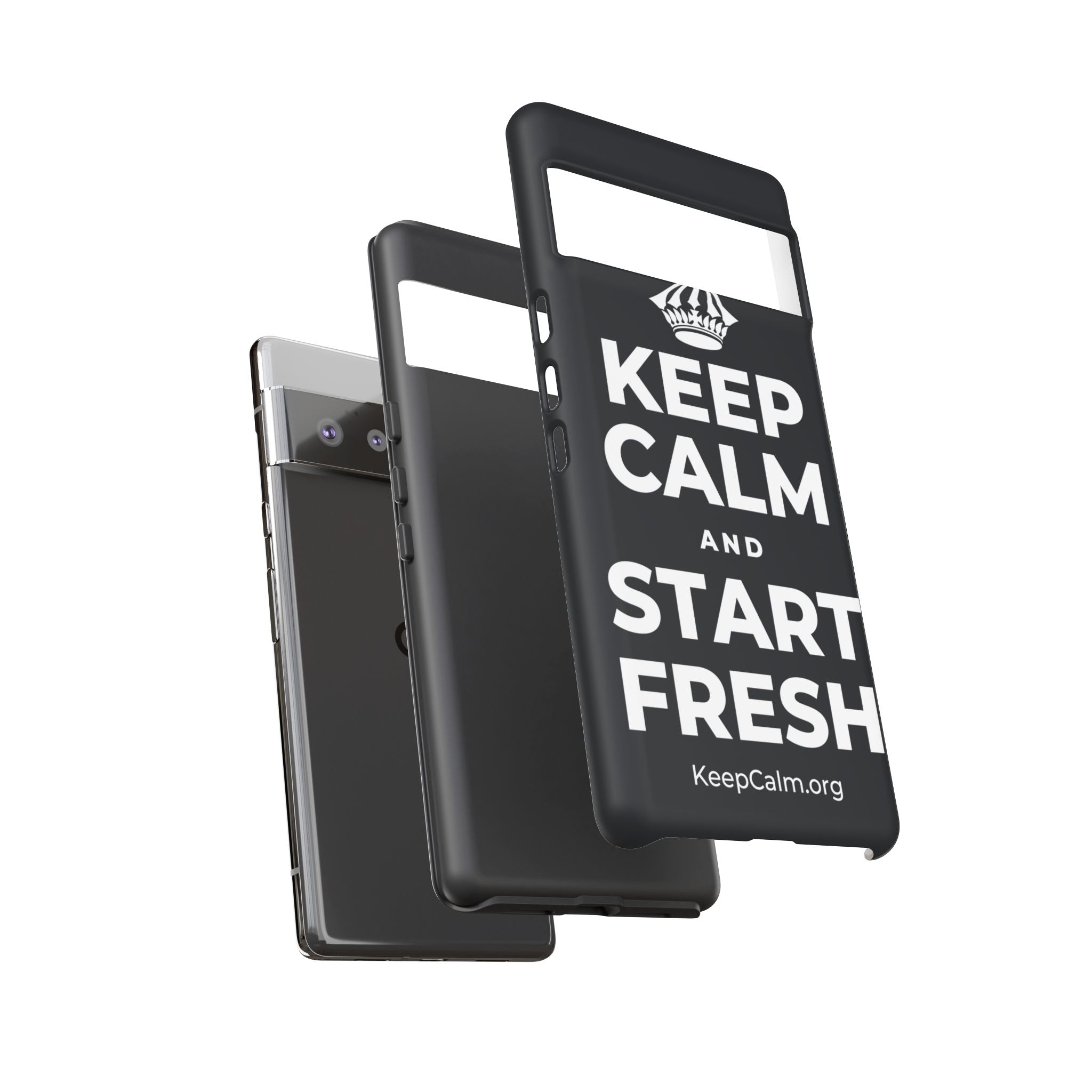 KEEP CALM AND START FRESH Phone Case (Dark)