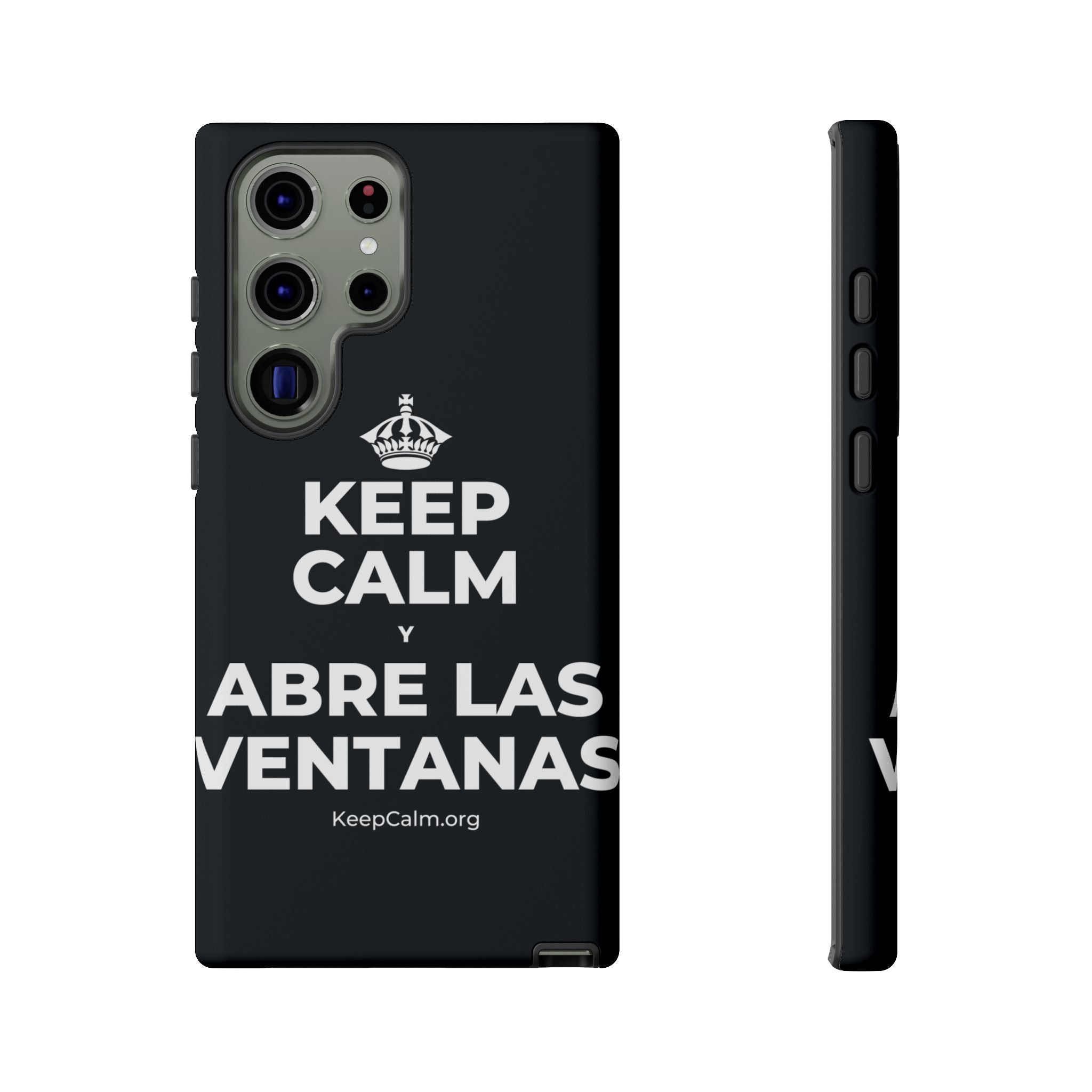 KEEP CALM Y ABRE LAS VENTANAS Phone Case (Dark)