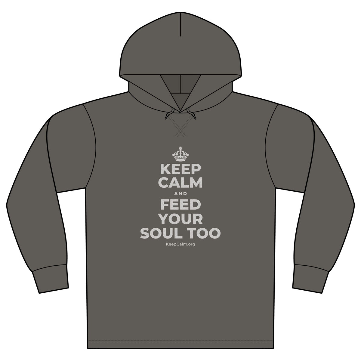 KEEP CALM AND FEED YOUR SOUL TOO Organic Hoodie Tee
