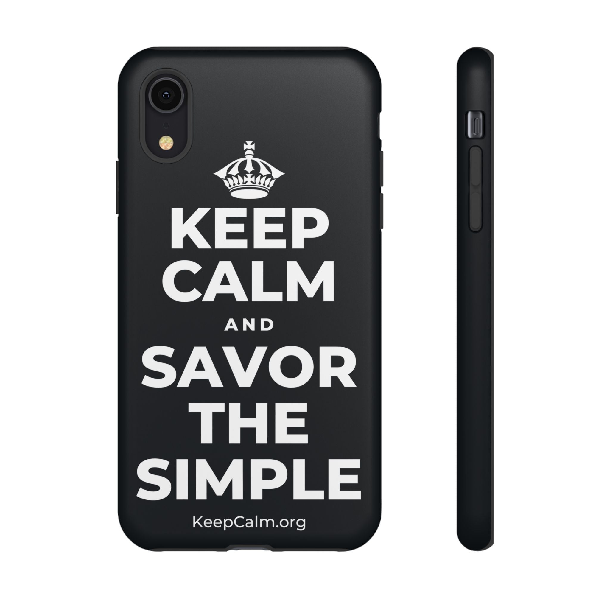 KEEP CALM AND SAVOR THE SIMPLE Phone Case (Dark)