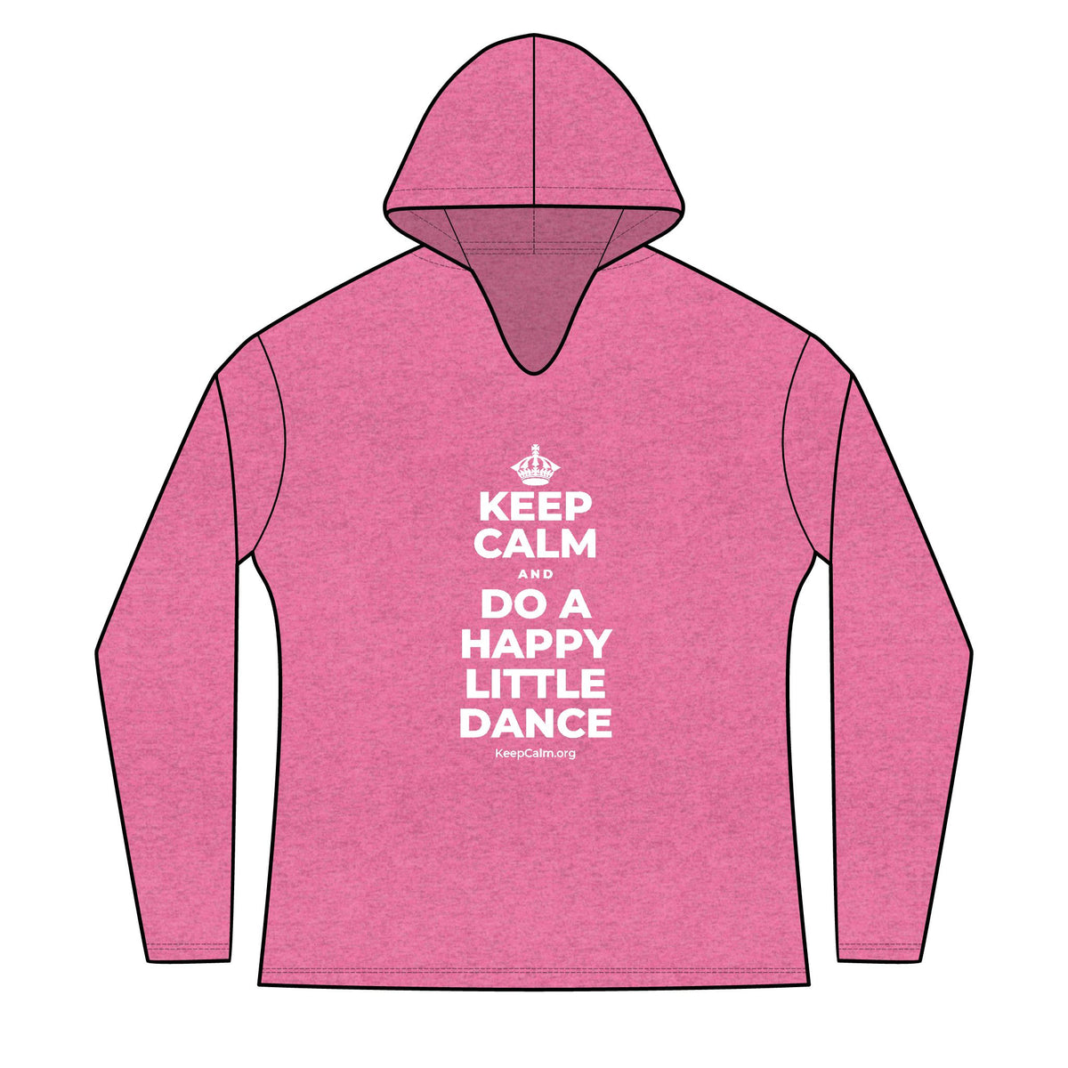 KEEP CALM AND DO A HAPPY LITTLE DANCE Women's Long Sleeve Hoodie