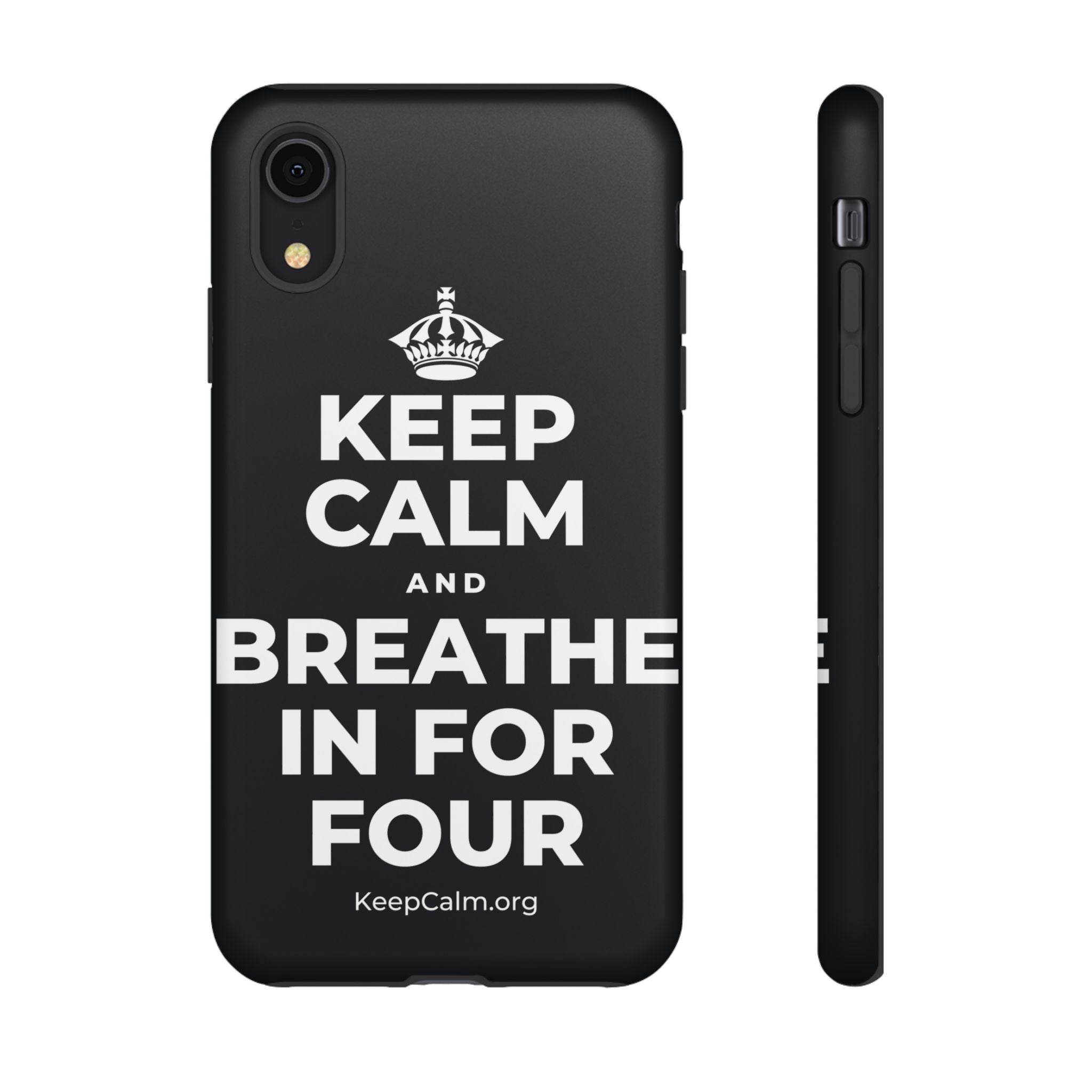 KEEP CALM AND BREATHE IN FOR FOUR Phone Case (Dark)