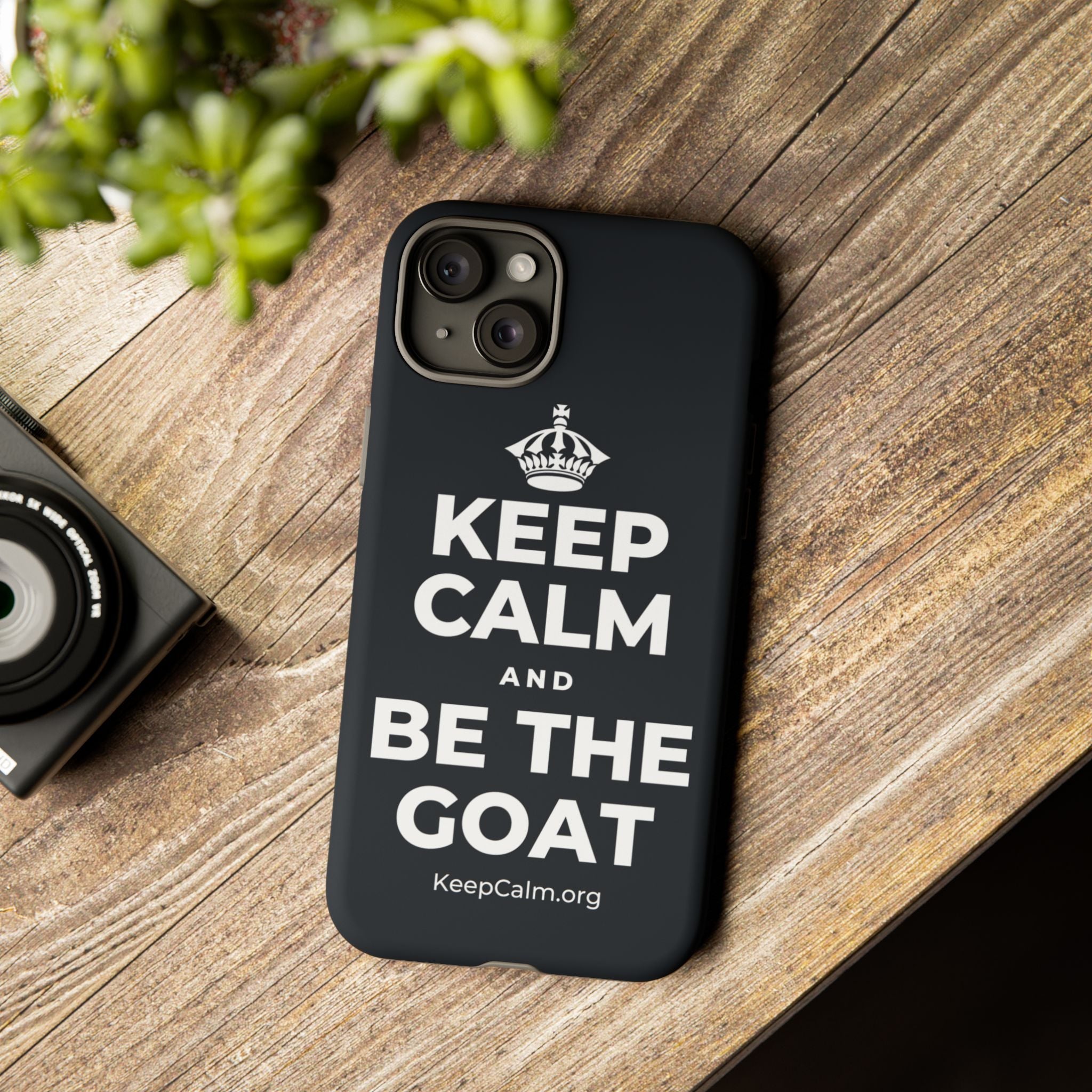 KEEP CALM AND BE THE GOAT Phone Case (Dark)