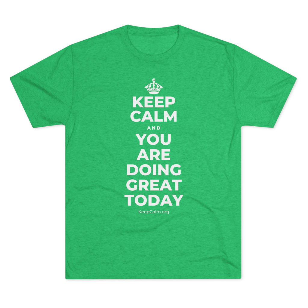KEEP CALM AND YOU ARE DOING GREAT TODAY Tri-Blend Tee