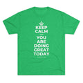 KEEP CALM AND YOU ARE DOING GREAT TODAY Tri-Blend Tee