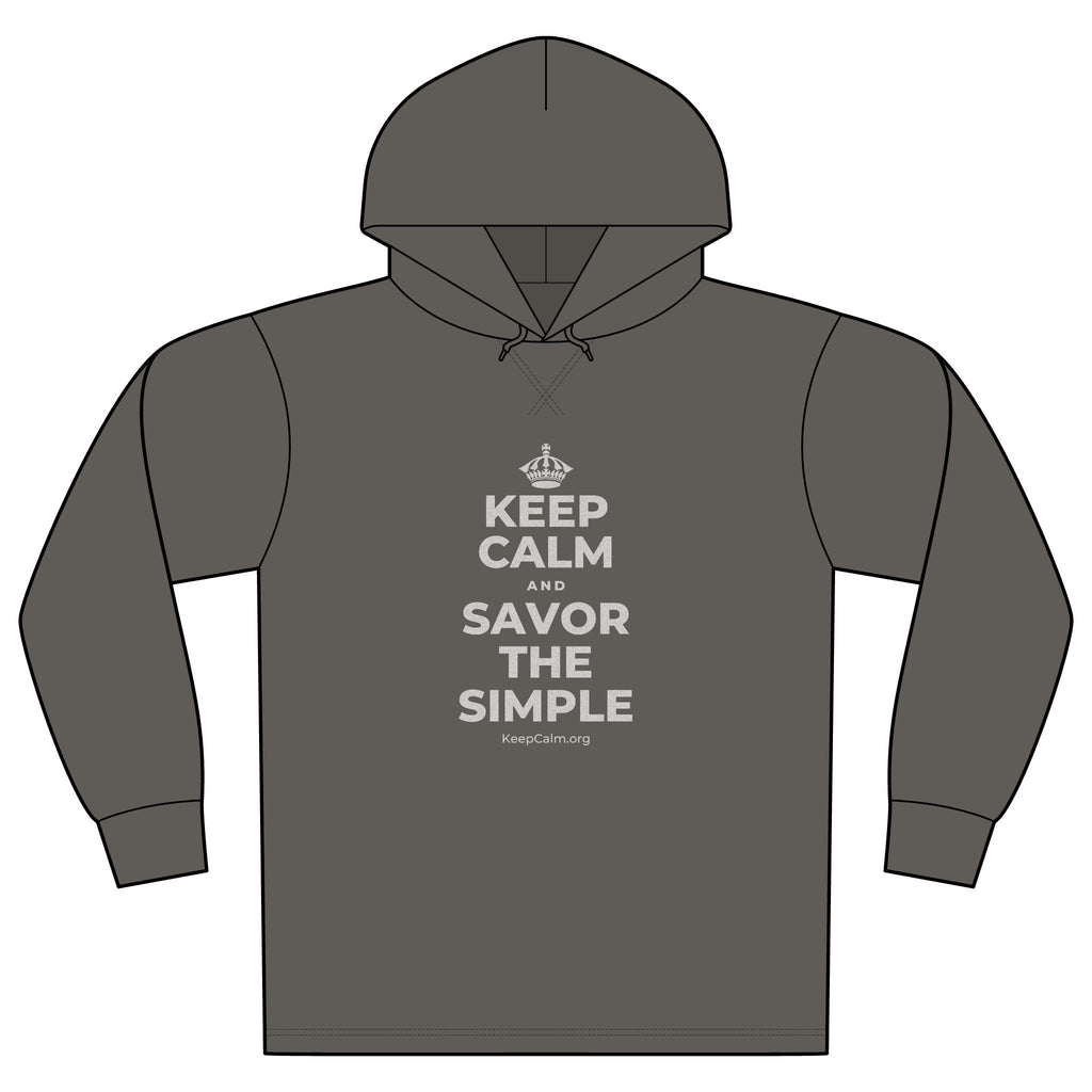 KEEP CALM AND SAVOR THE SIMPLE Organic Hoodie Tee