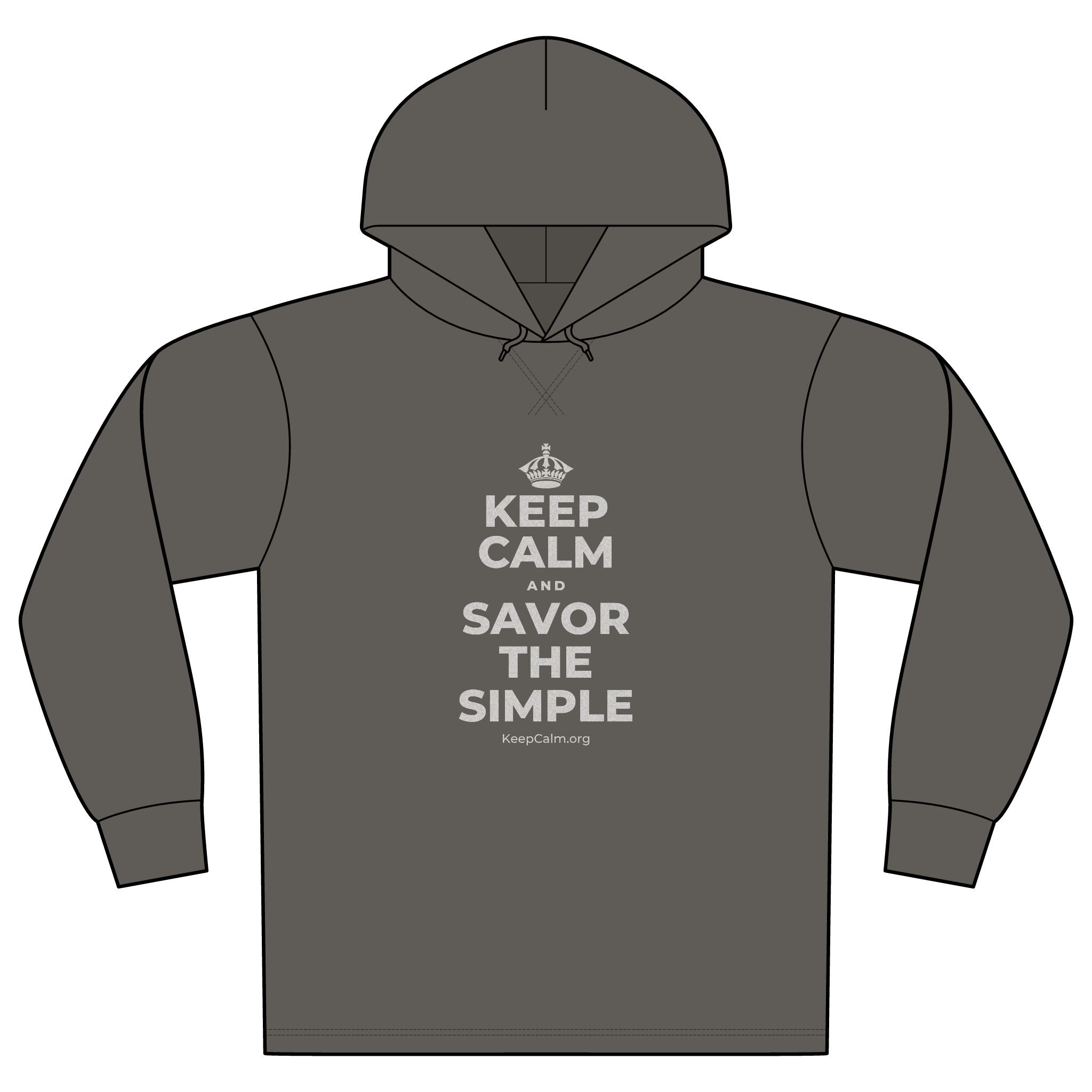 KEEP CALM AND SAVOR THE SIMPLE Organic Hoodie Tee
