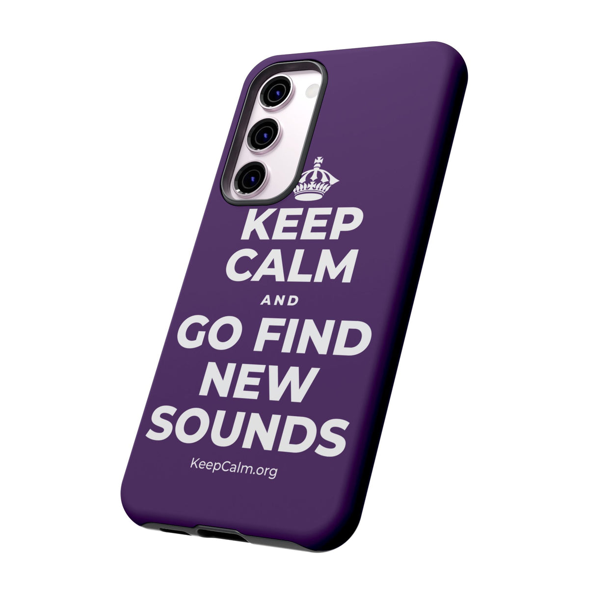 KEEP CALM AND GO FIND NEW SOUNDS Phone Case